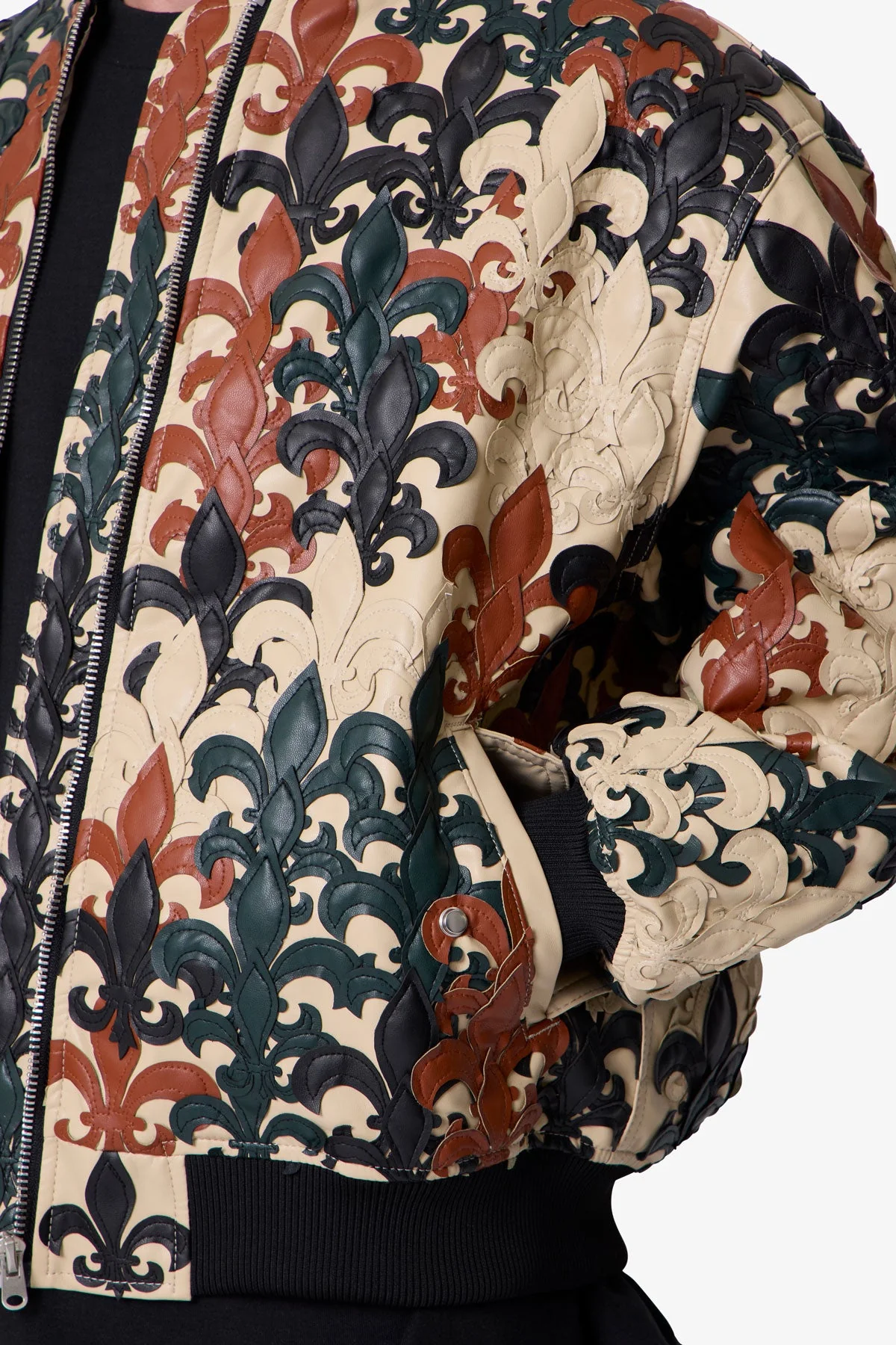 Fleur De Lis Bomber Jacket - Multi - Image 7