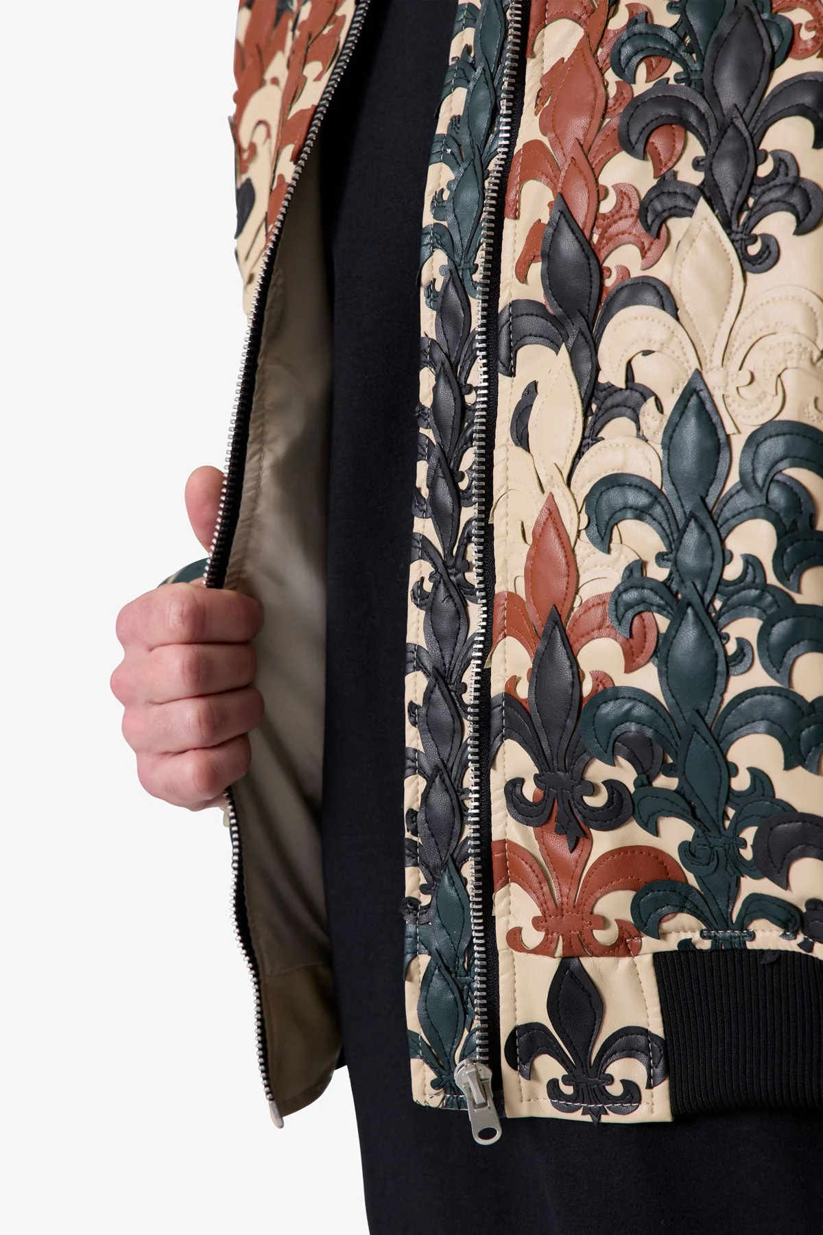 Fleur De Lis Bomber Jacket - Multi - Image 8