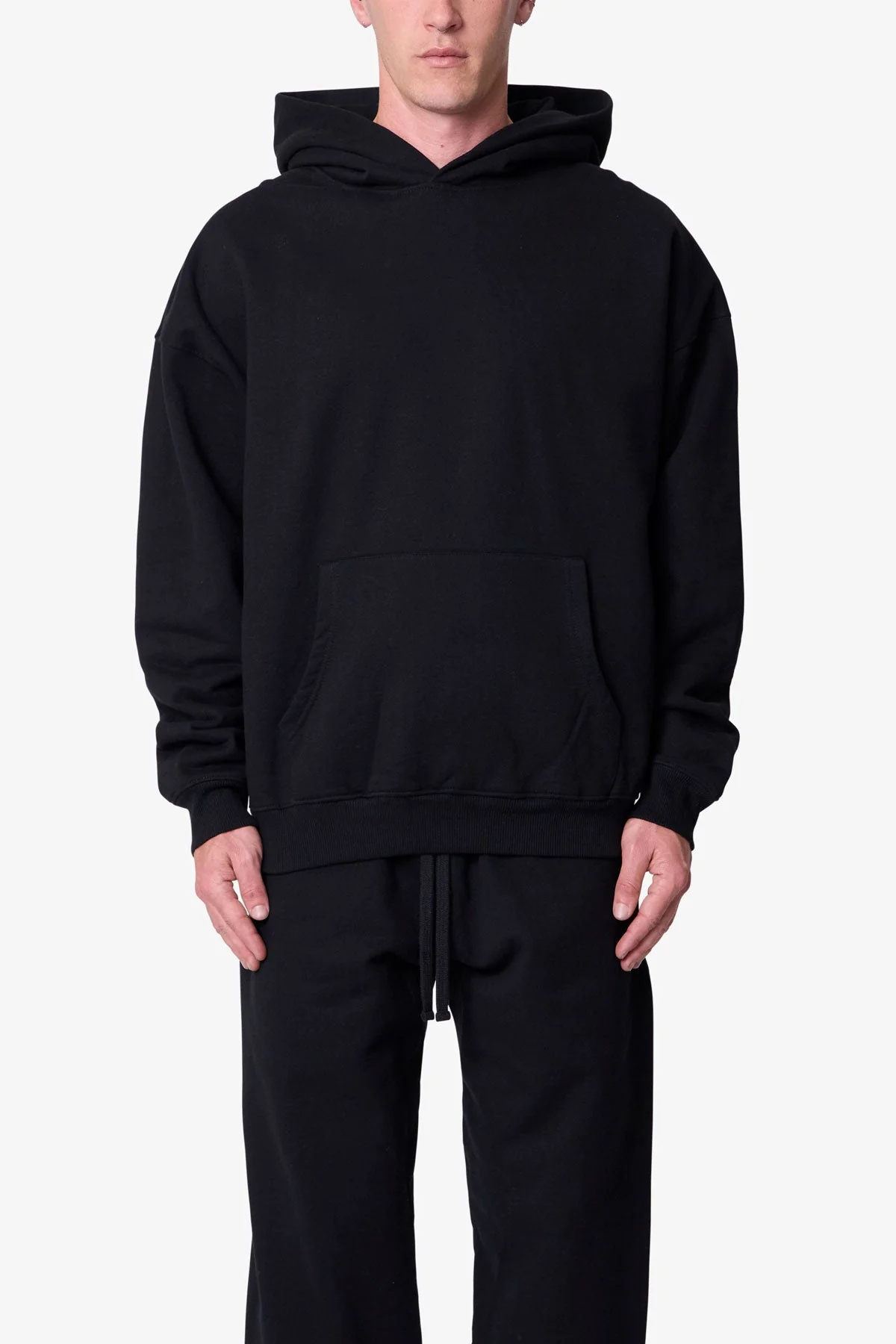 Heavy Basic Hoodie - Black - Image 2