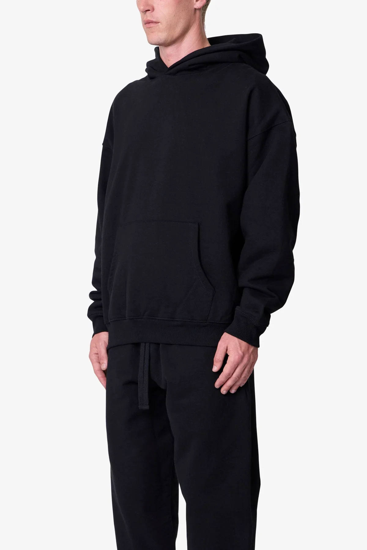 Heavy Basic Hoodie - Black - Image 3