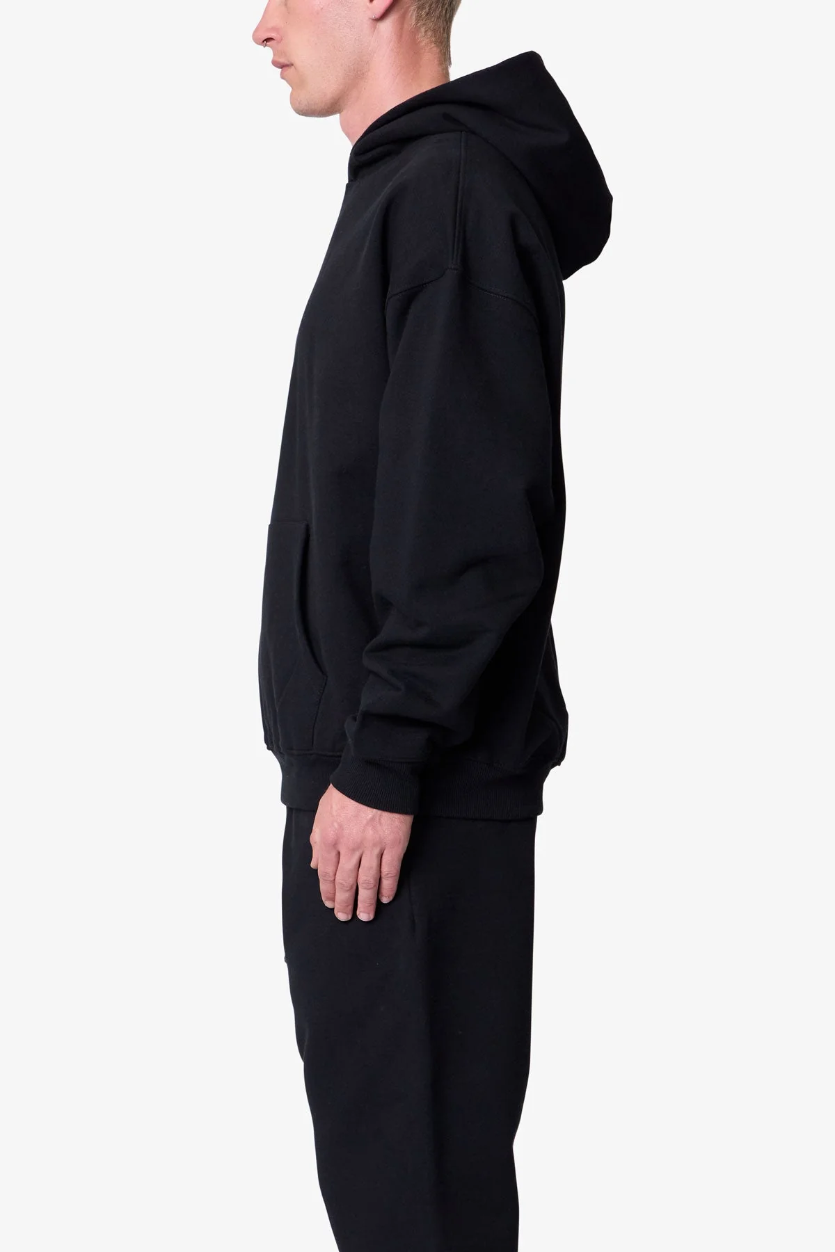 Heavy Basic Hoodie - Black - Image 4
