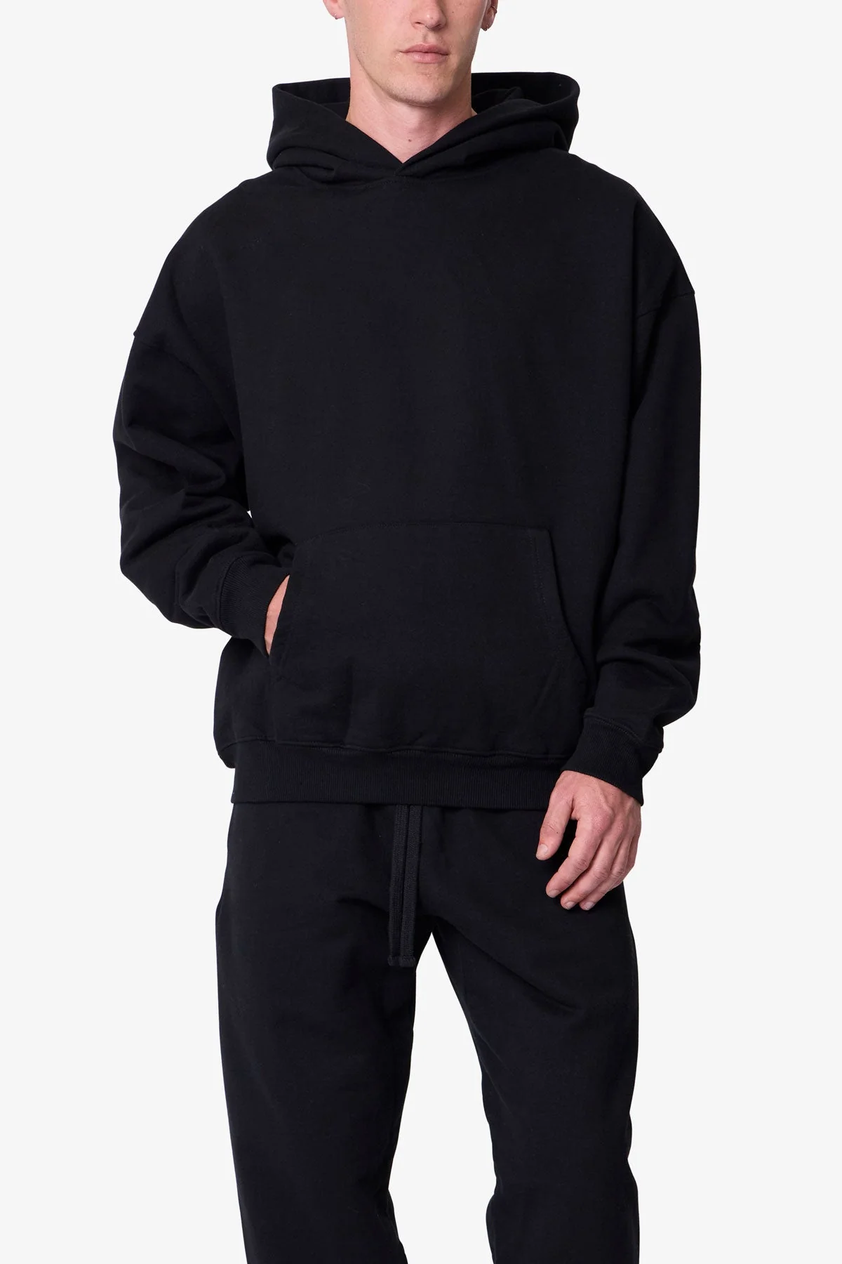 Heavy Basic Hoodie - Black - Image 6