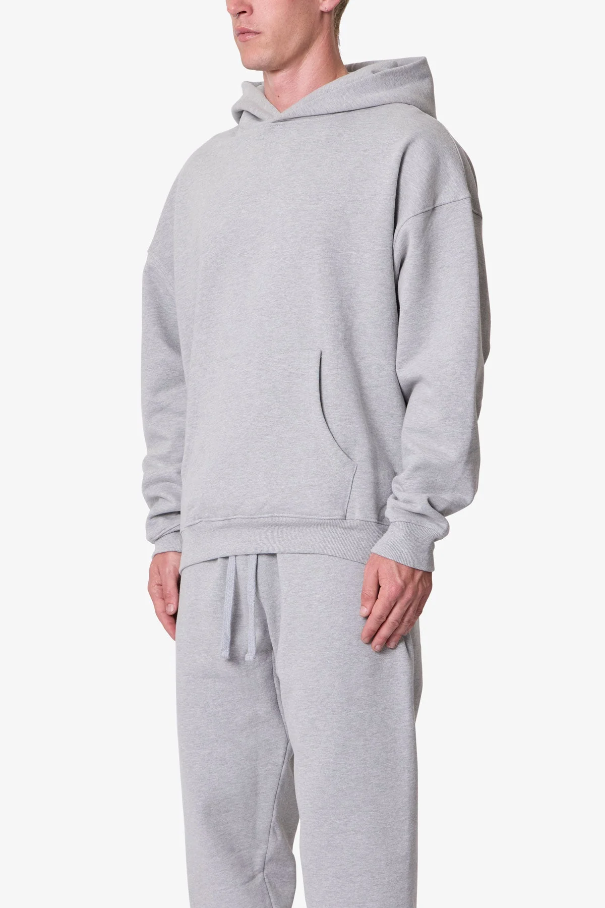 Heavy Basic Hoodie - Marled Grey - Image 3