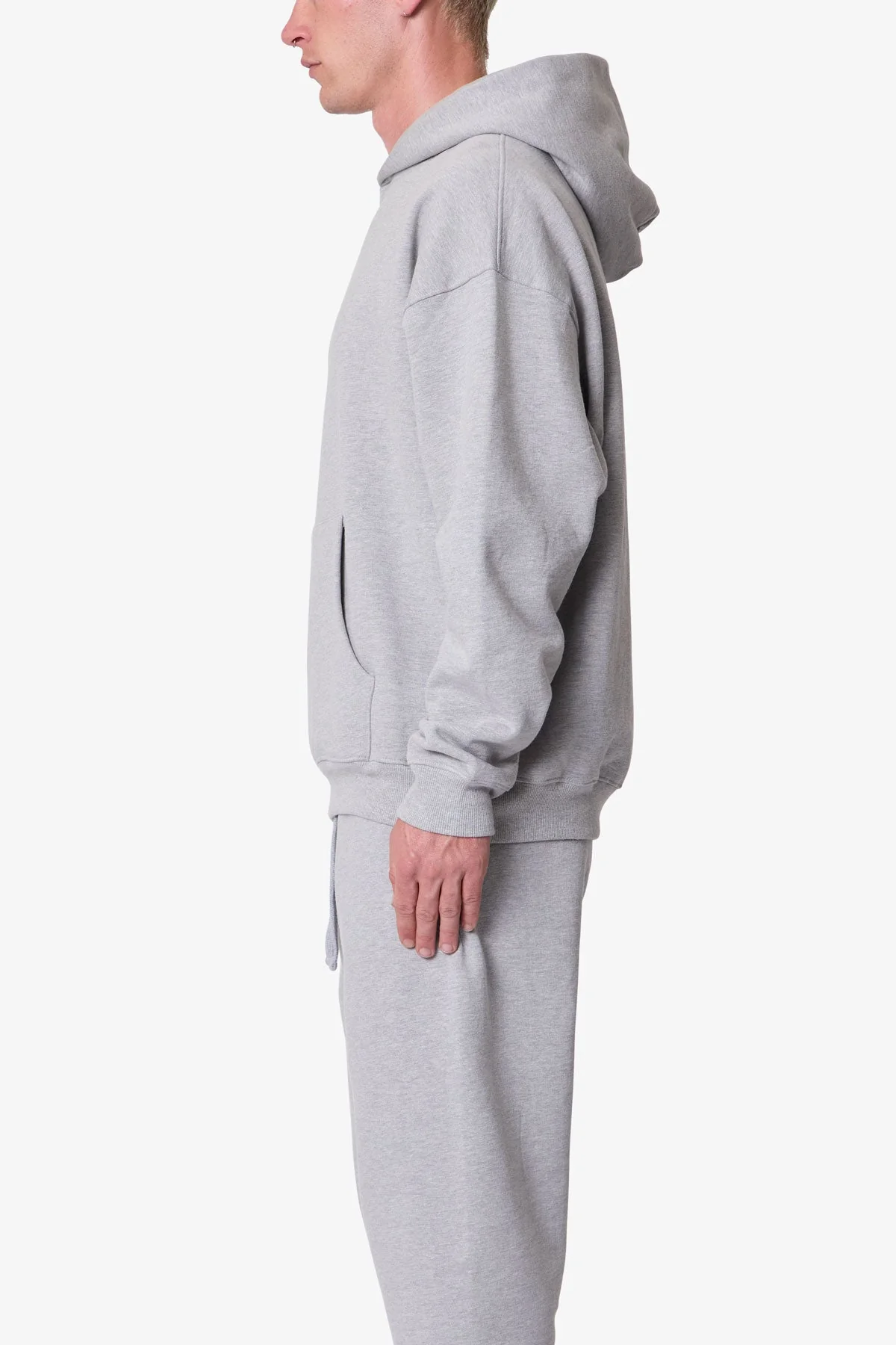 Heavy Basic Hoodie - Marled Grey - Image 4