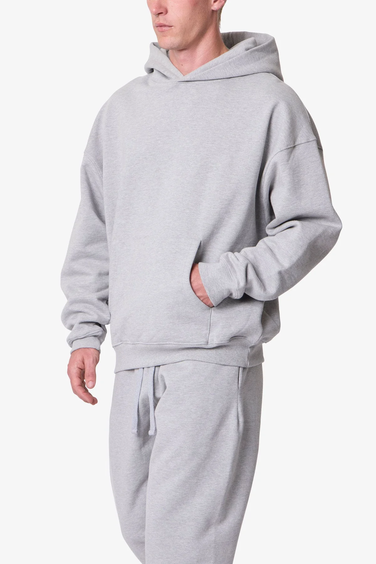 Heavy Basic Hoodie - Marled Grey - Image 6