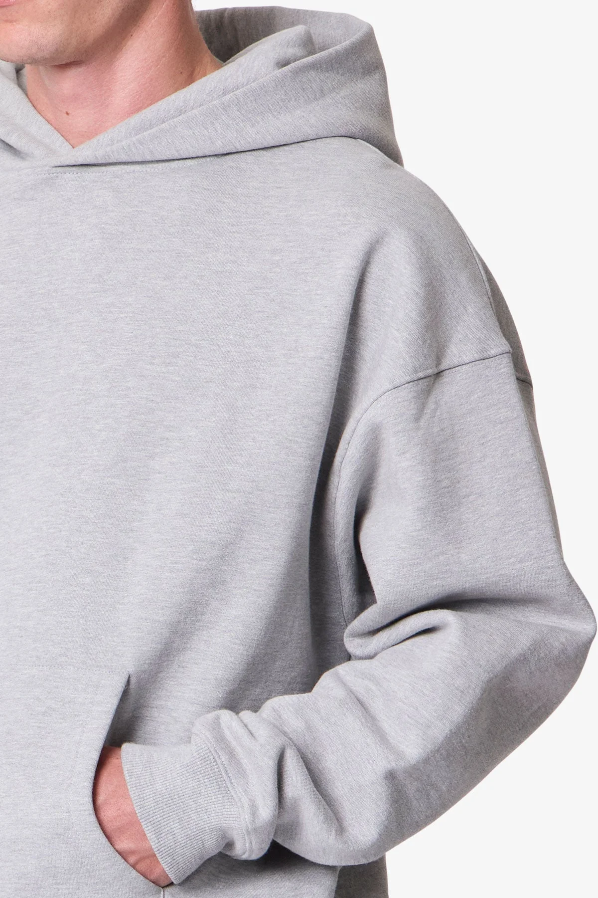 Heavy Basic Hoodie - Marled Grey - Image 7