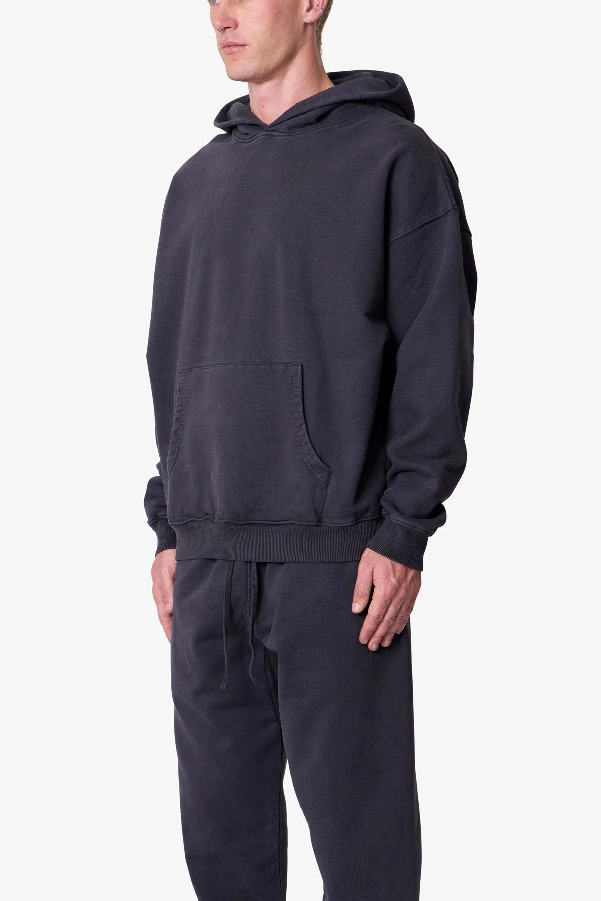 Heavy Basic Hoodie - Washed Black - Image 3