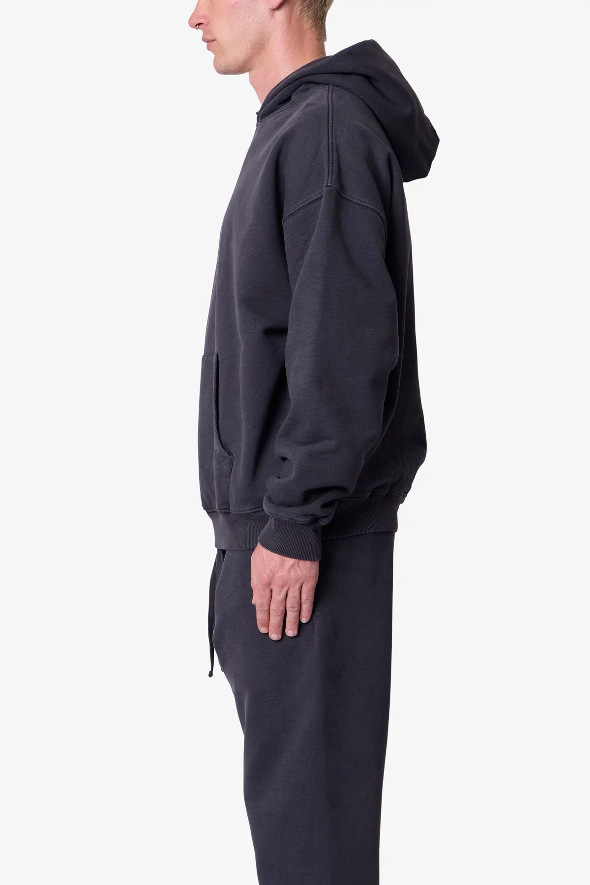 Heavy Basic Hoodie - Washed Black - Image 4