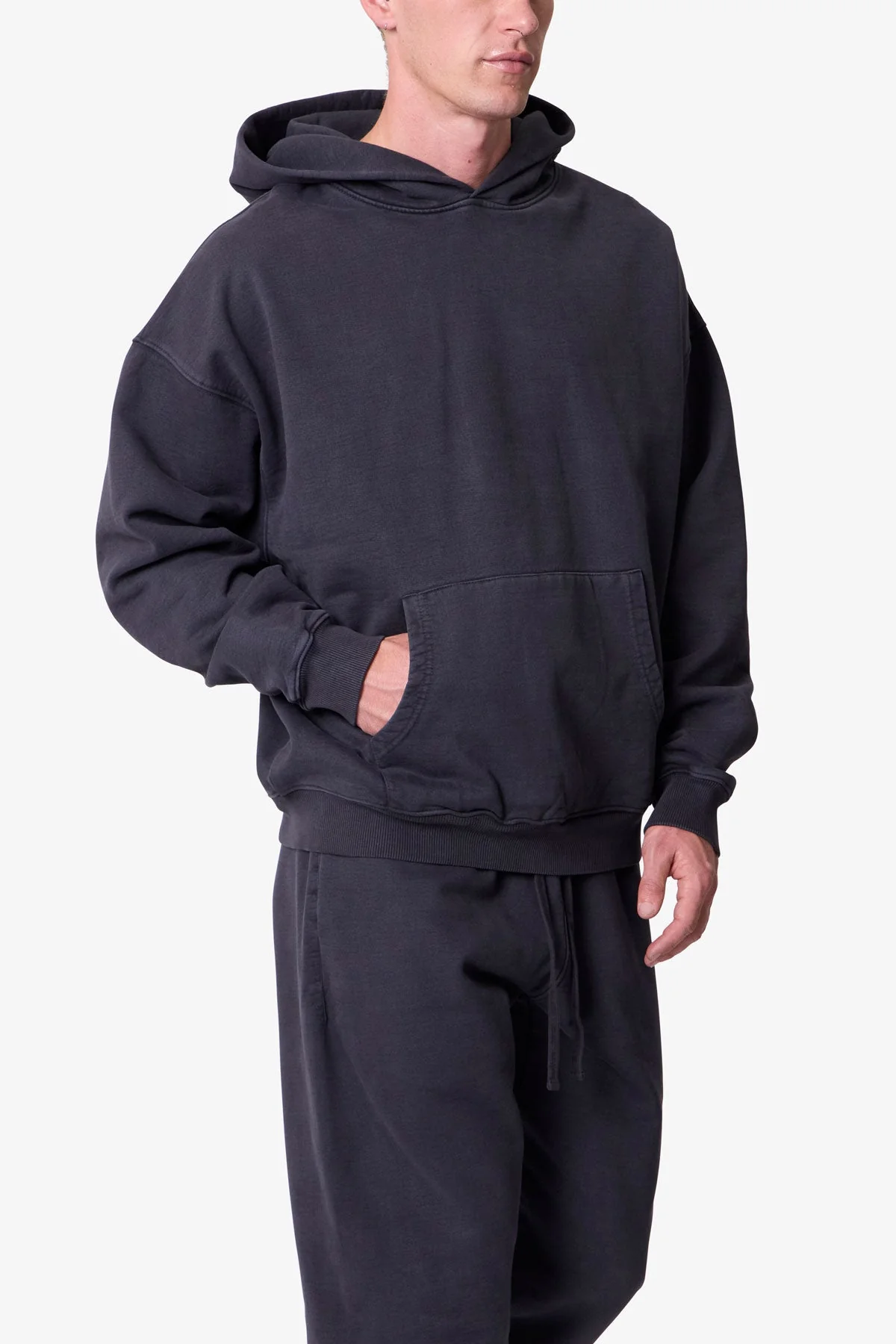 Heavy Basic Hoodie - Washed Black - Image 6