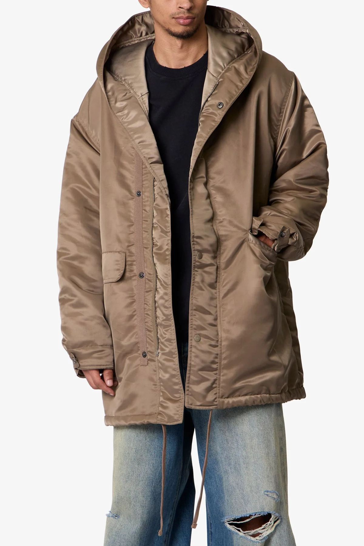 Hooded Megaparka Jacket - Tan - Image 6