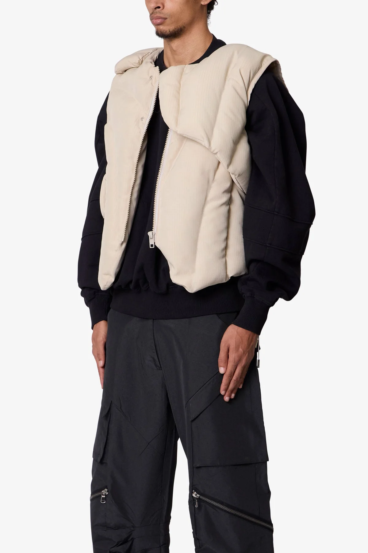 Padded Vest - Off White - Image 3