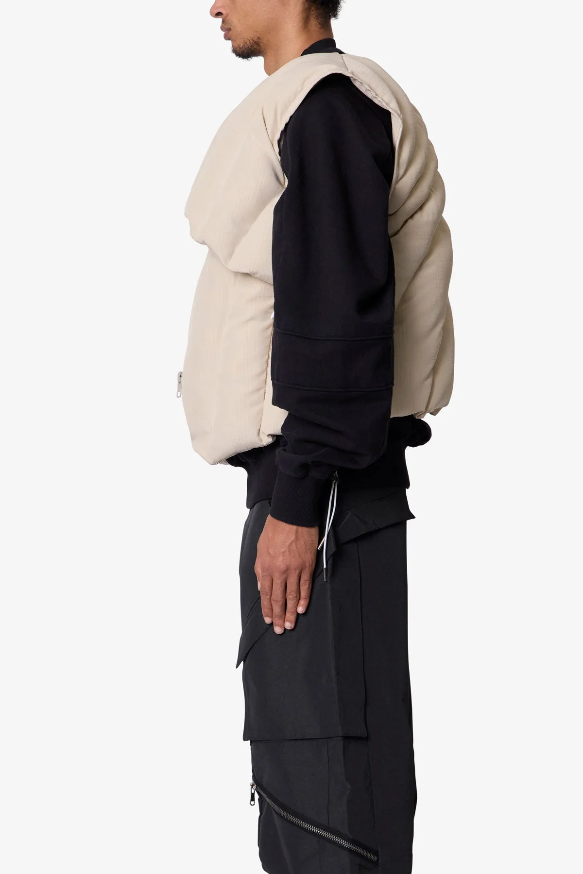 Padded Vest - Off White - Image 4