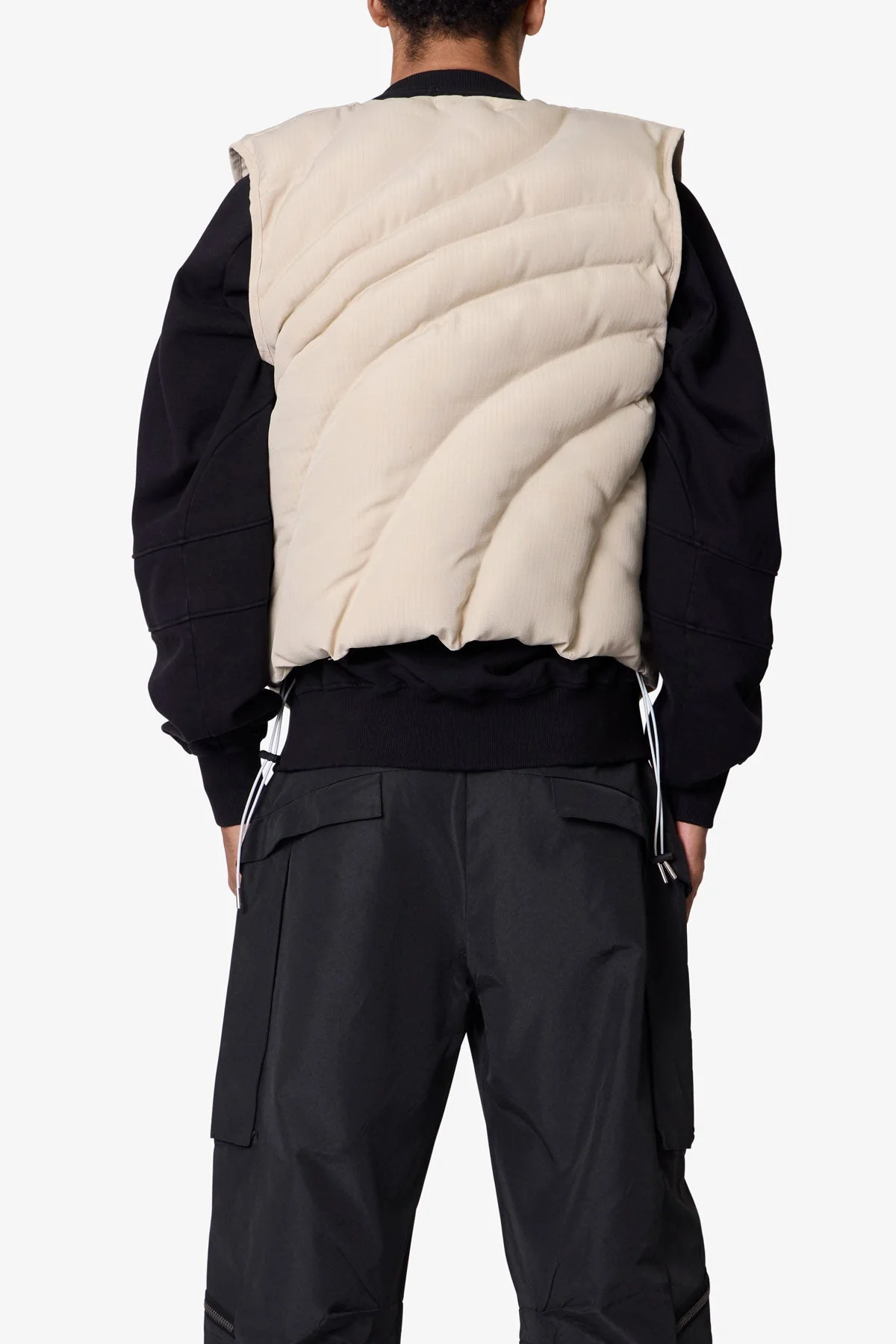 Padded Vest - Off White - Image 5