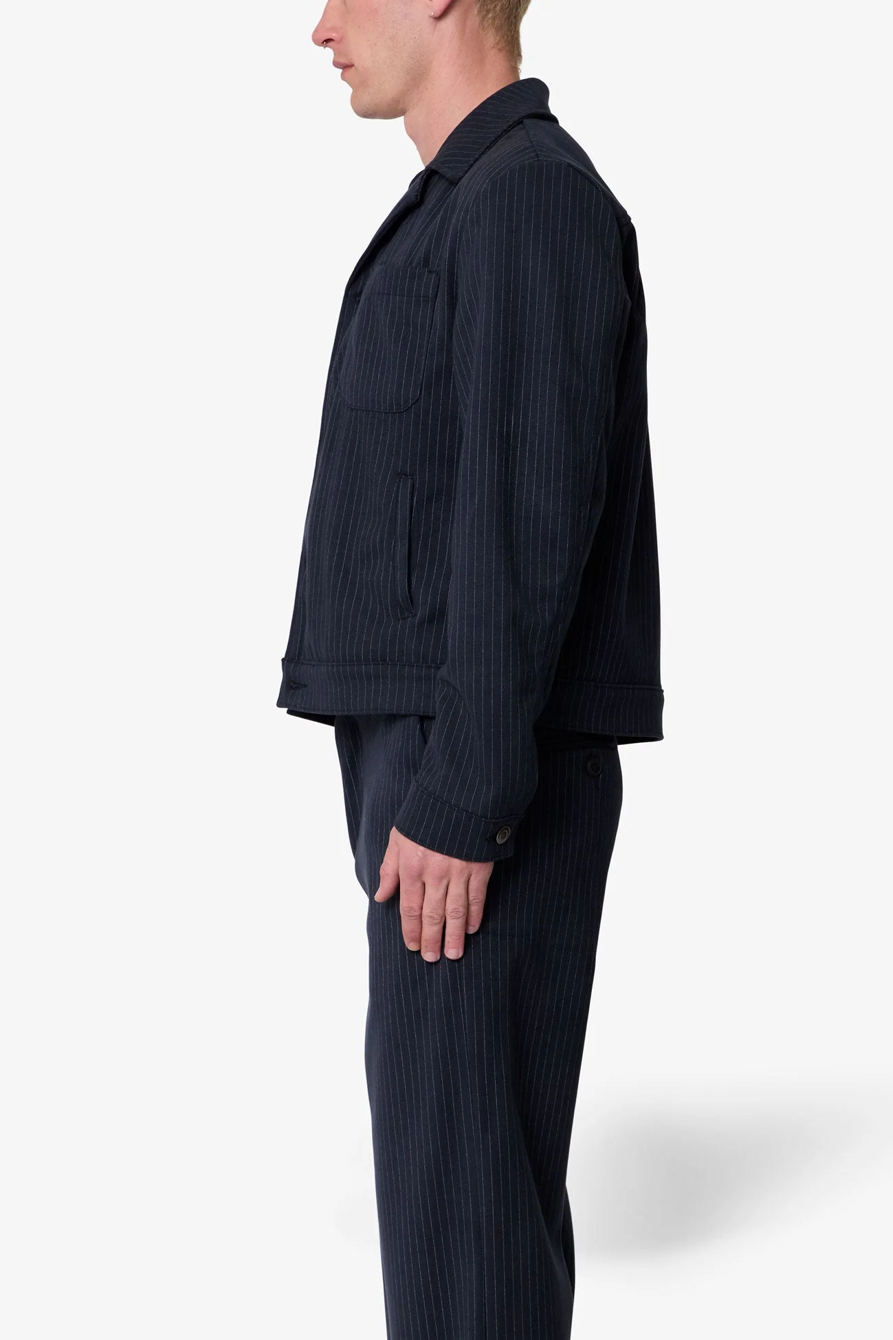 Pinstripe Jacket - Black/White - Image 4