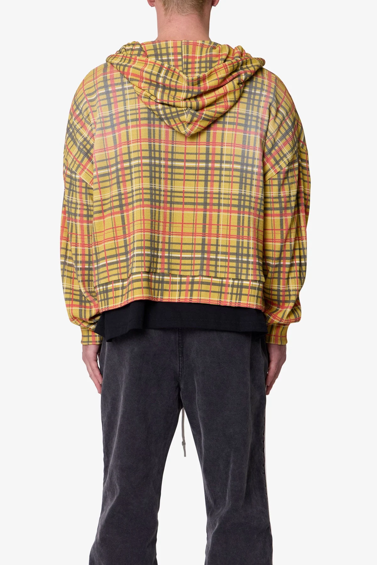 Plaid Thermal Hoodie - Multi - Image 5