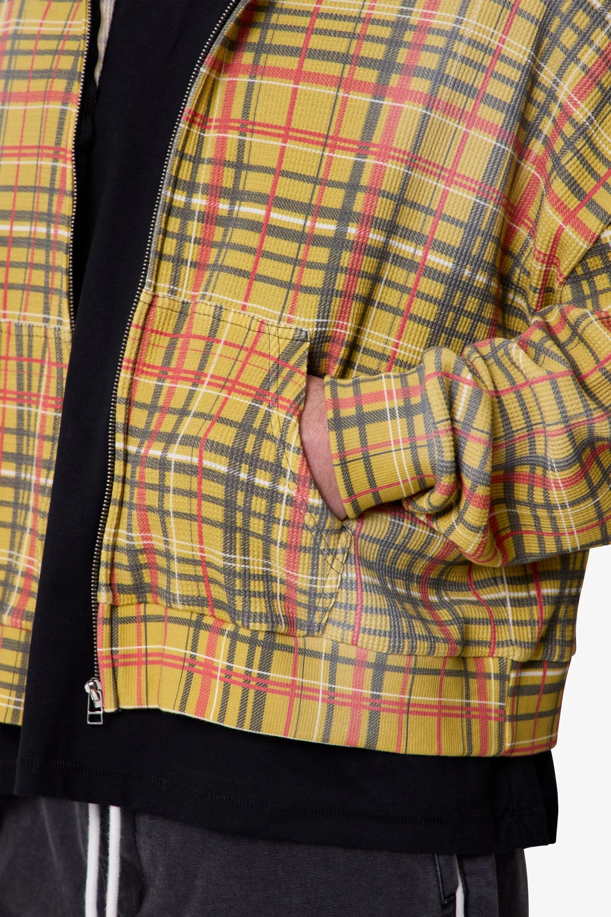 Plaid Thermal Hoodie - Multi - Image 7