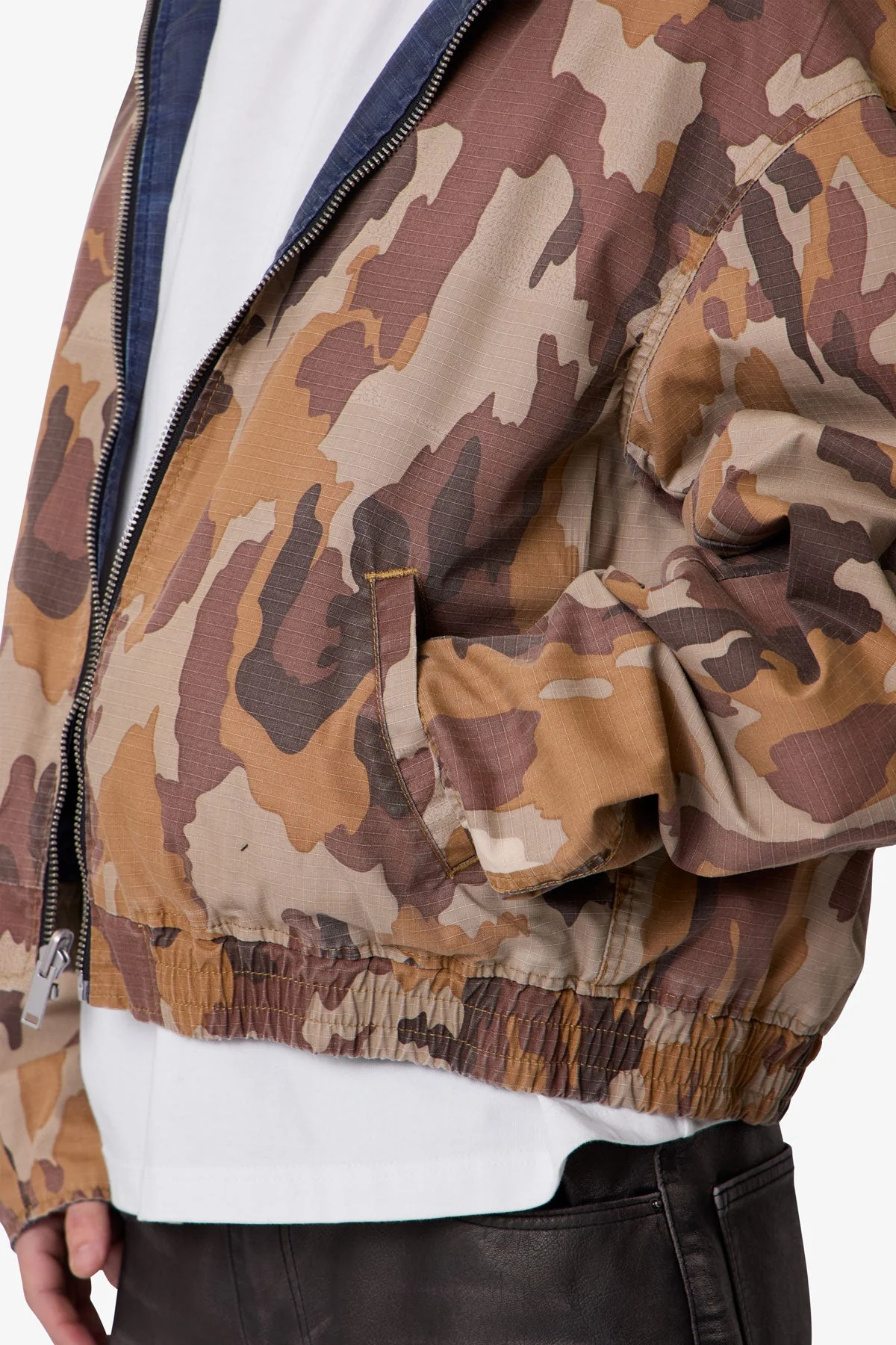 Reversible Hooded Zip Up Jacket - Camo - Image 6