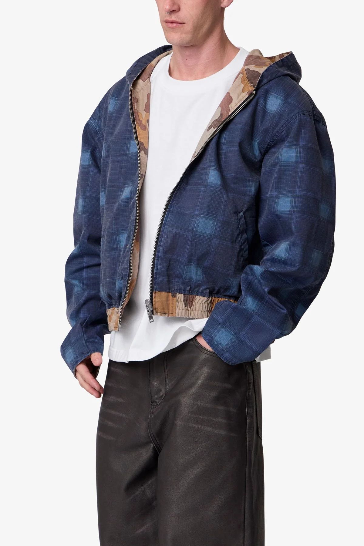 Reversible Hooded Zip Up Jacket - Camo - Image 7