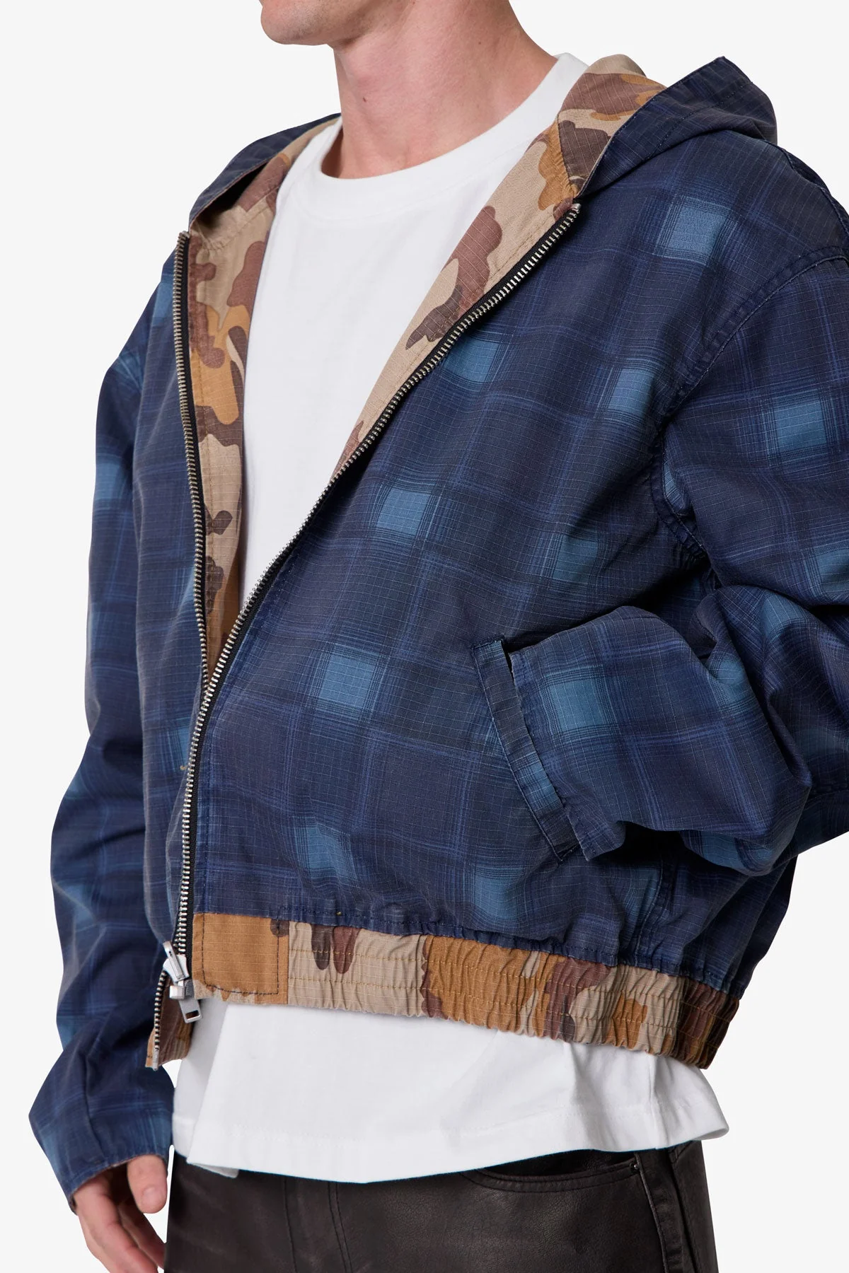 Reversible Hooded Zip Up Jacket - Camo - Image 8