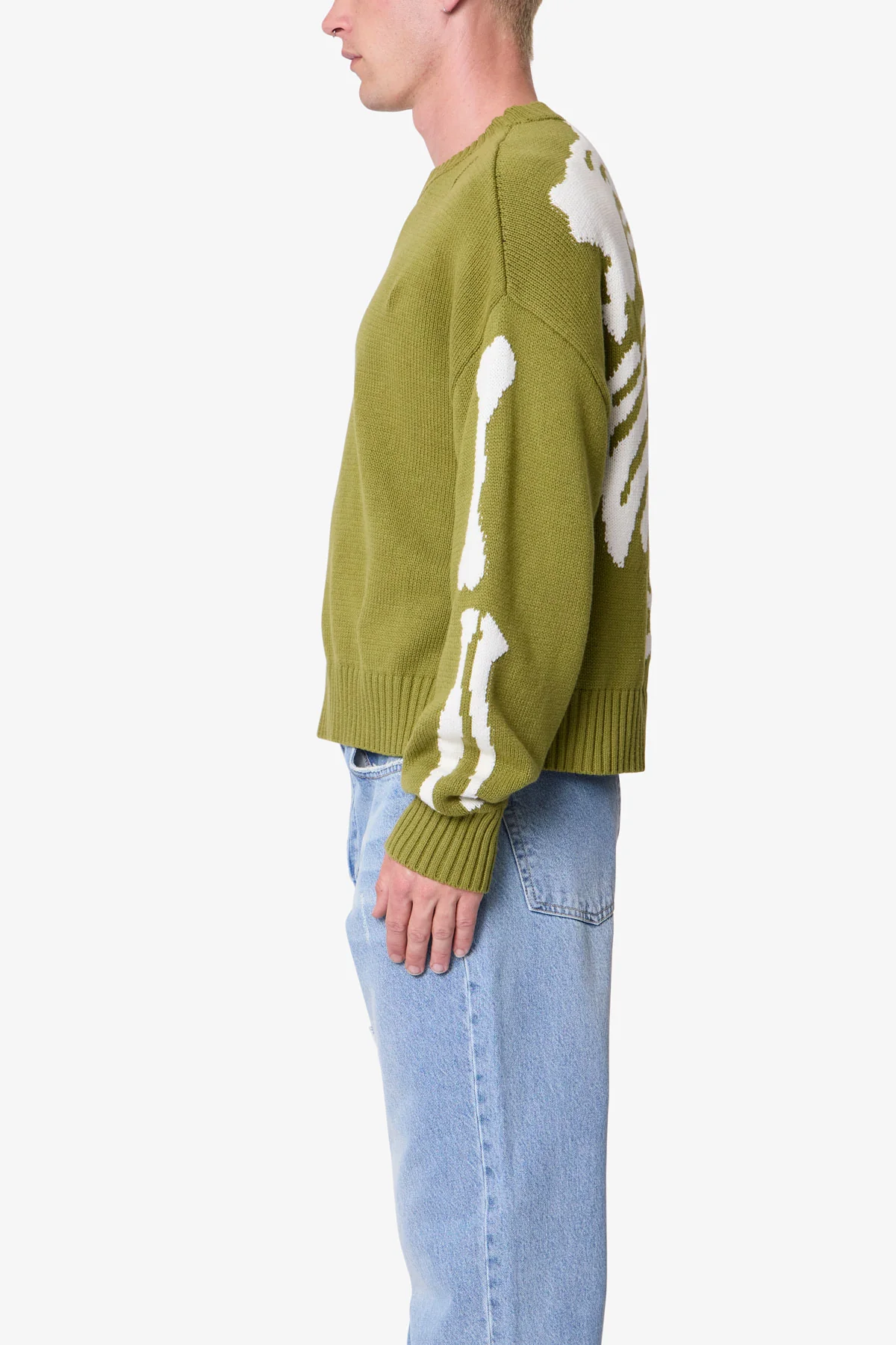 Skeleton Knit Sweater - Moss - Image 5