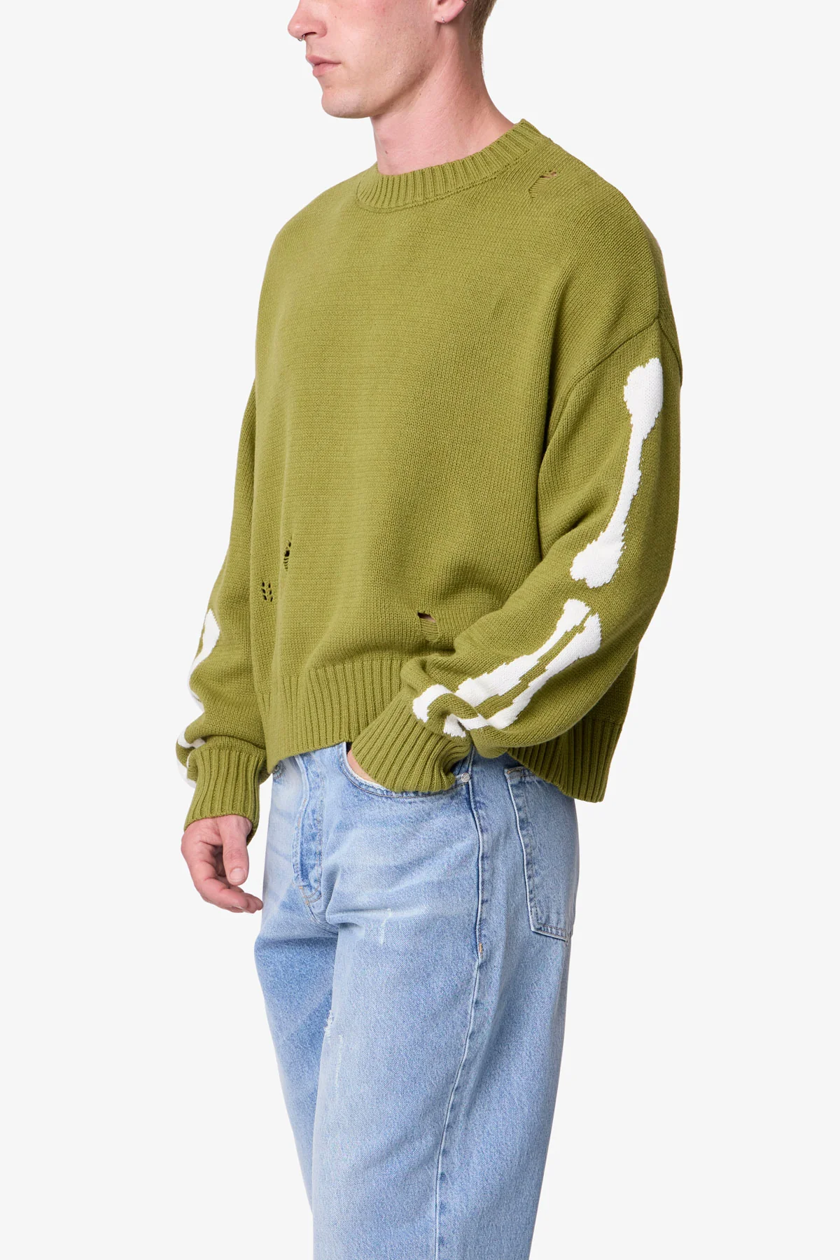 Skeleton Knit Sweater - Moss - Image 6