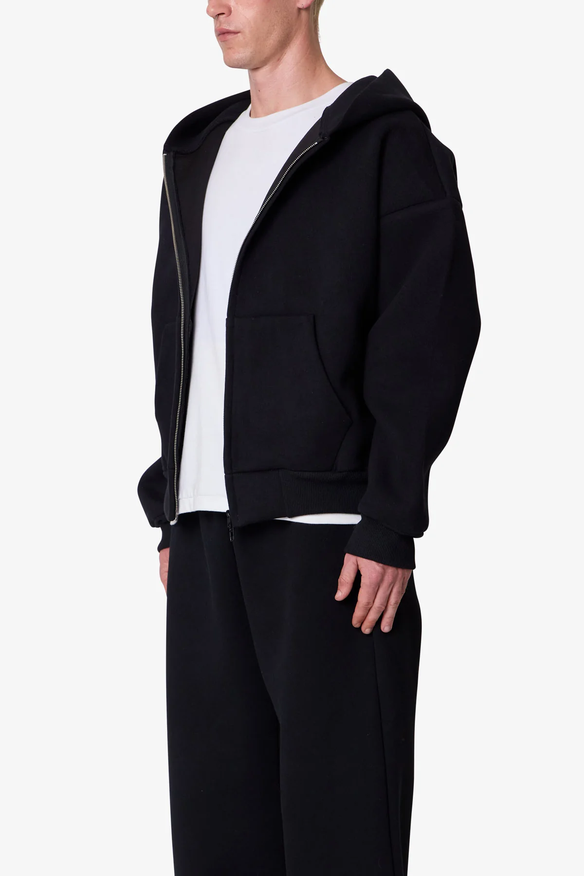 Stiff Lounge Zip Up Hoodie - Black - Image 3