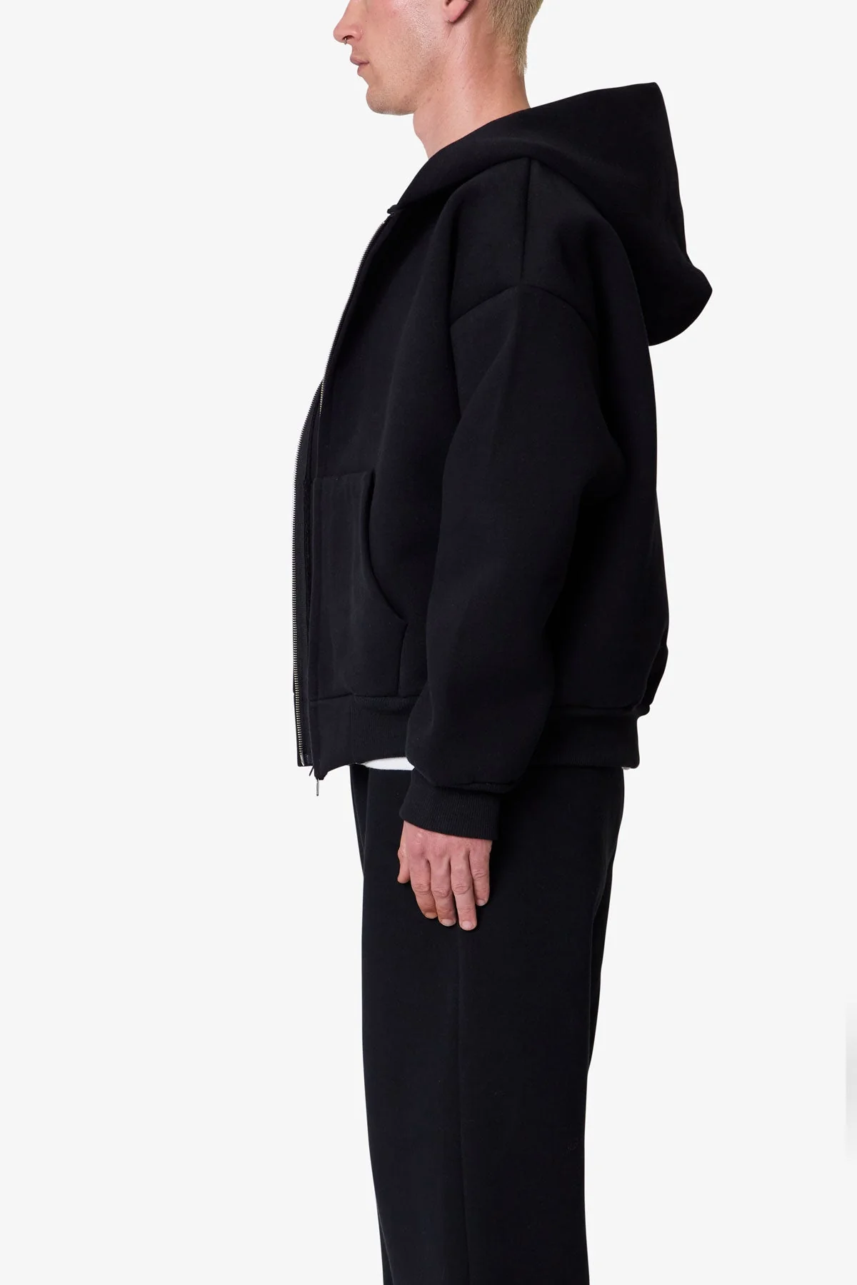 Stiff Lounge Zip Up Hoodie - Black - Image 4