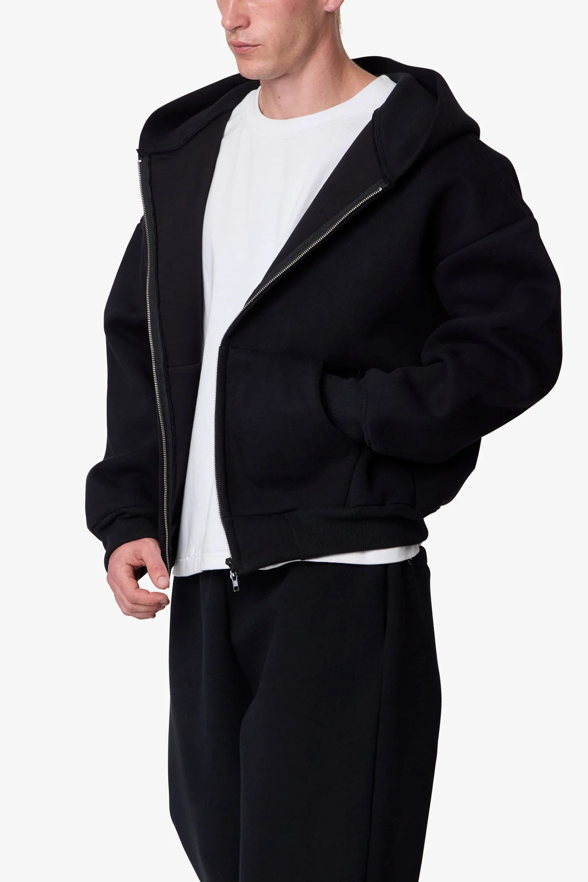 Stiff Lounge Zip Up Hoodie - Black - Image 6
