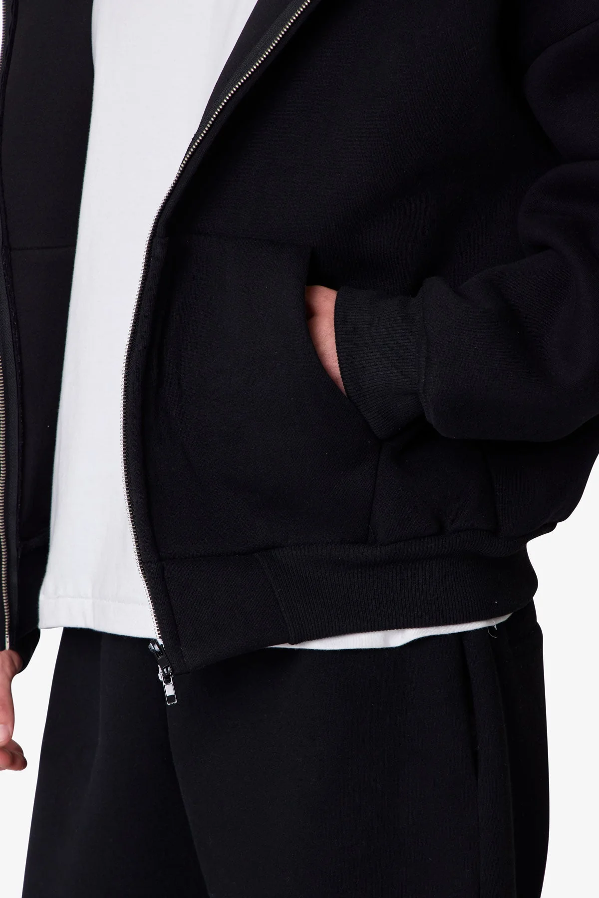 Stiff Lounge Zip Up Hoodie - Black - Image 7