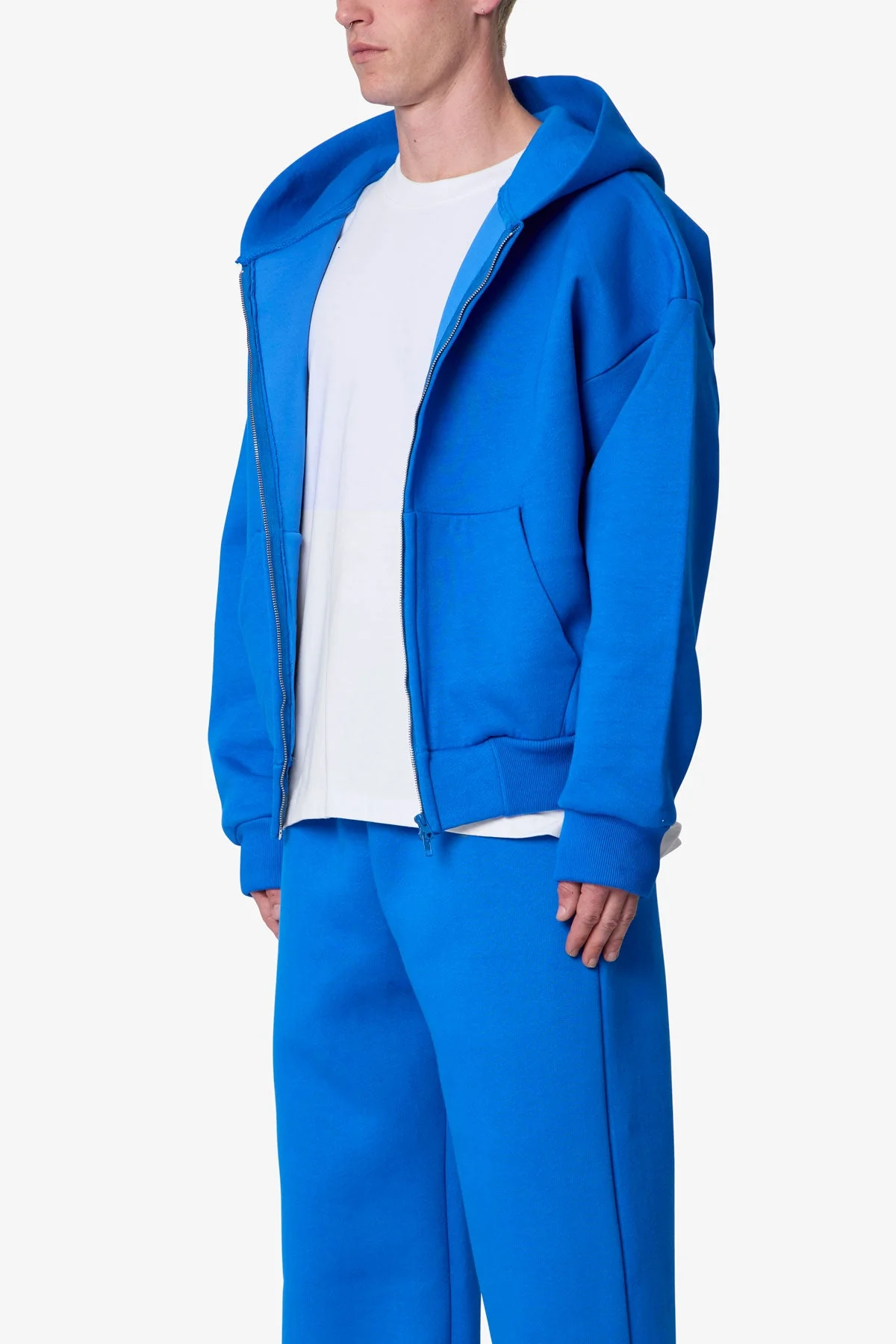 Stiff Lounge Zip Up Hoodie - Blue - Image 3