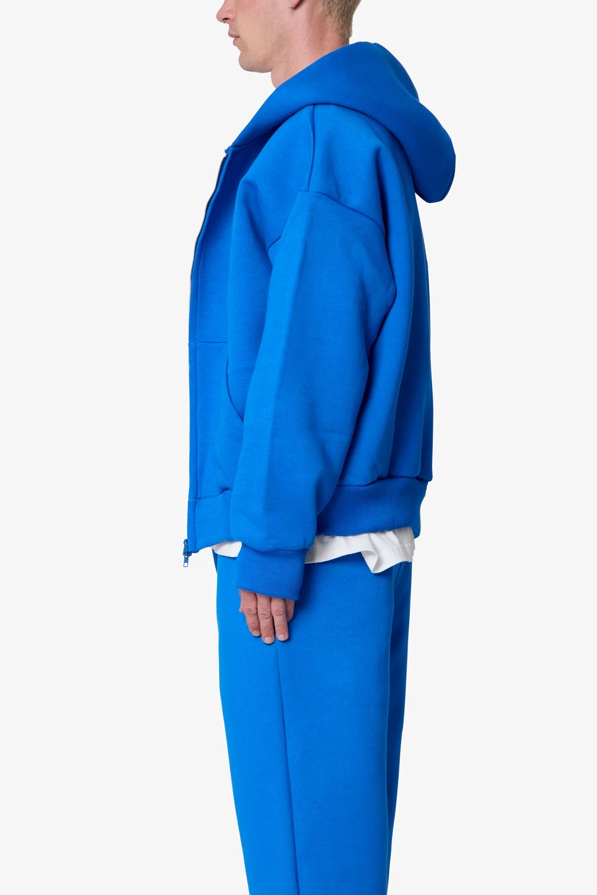 Stiff Lounge Zip Up Hoodie - Blue - Image 4