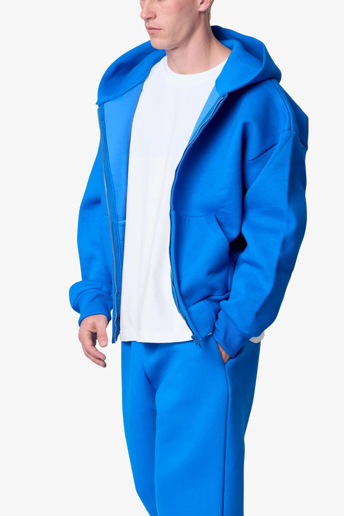 Stiff Lounge Zip Up Hoodie - Blue - Image 6