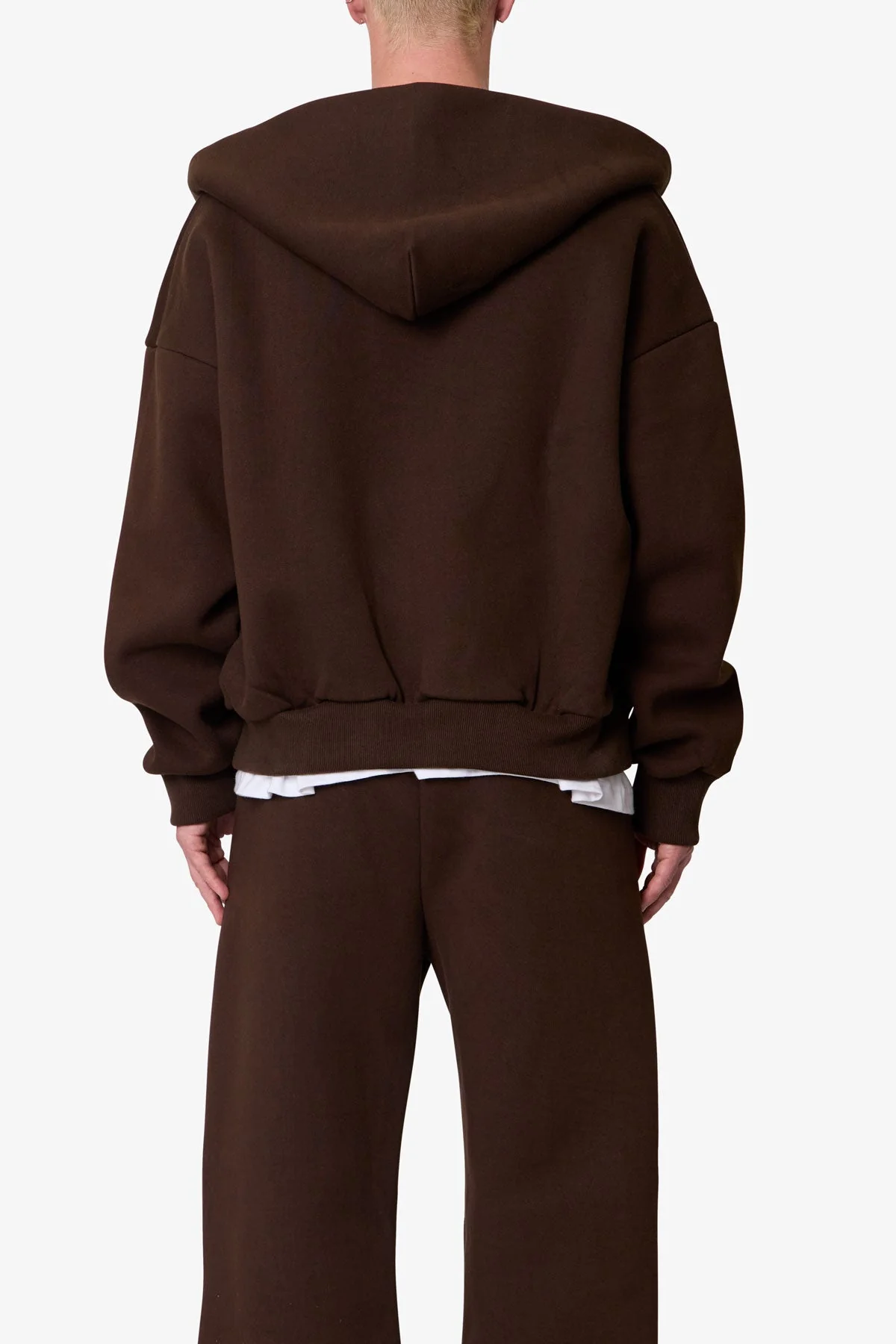 Stiff Lounge Zip Up Hoodie - Brown - Image 5