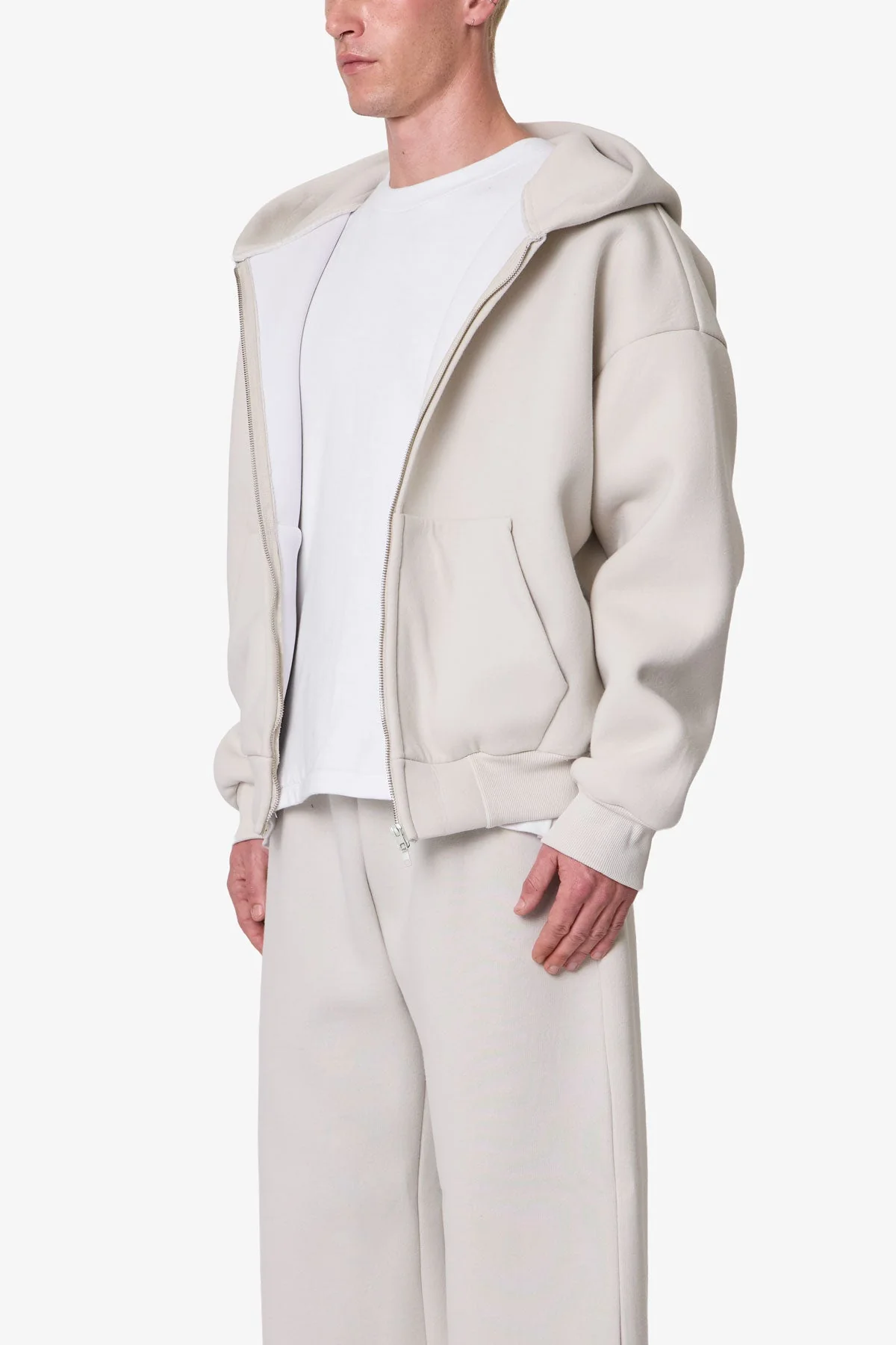 Stiff Lounge Zip Up Hoodie - Grey - Image 3