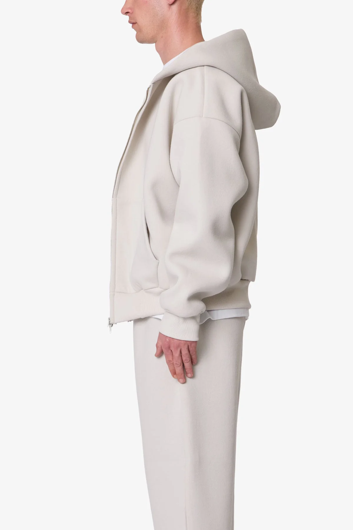 Stiff Lounge Zip Up Hoodie - Grey - Image 4