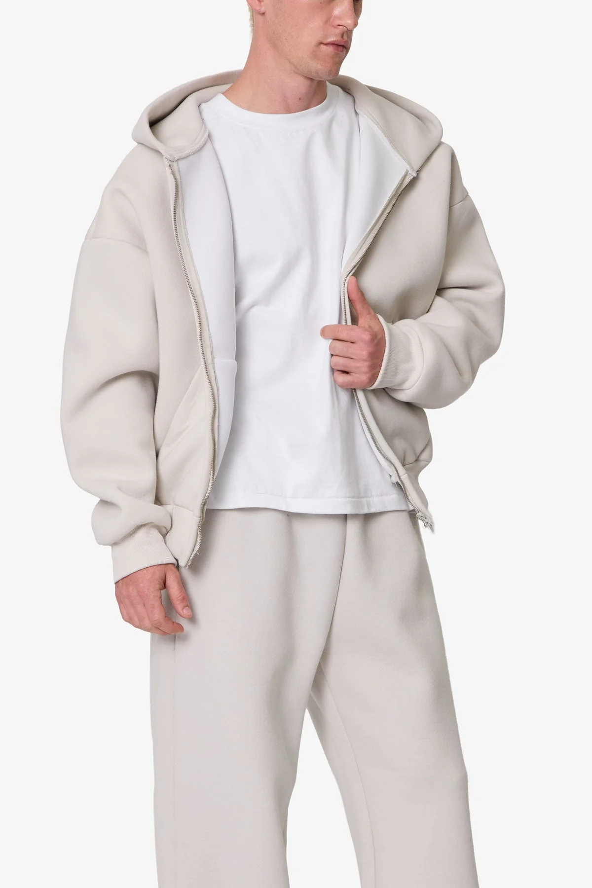 Stiff Lounge Zip Up Hoodie - Grey - Image 6