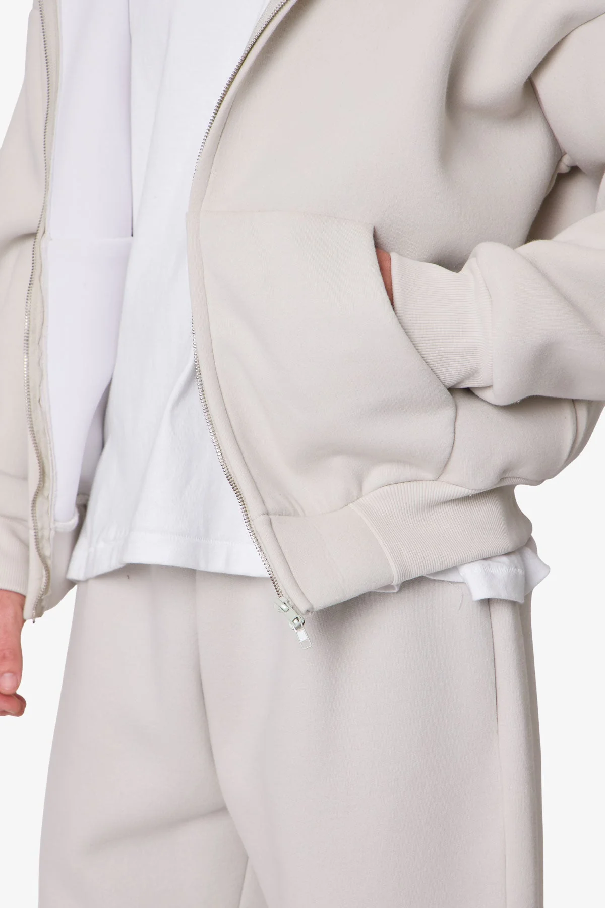 Stiff Lounge Zip Up Hoodie - Grey - Image 7