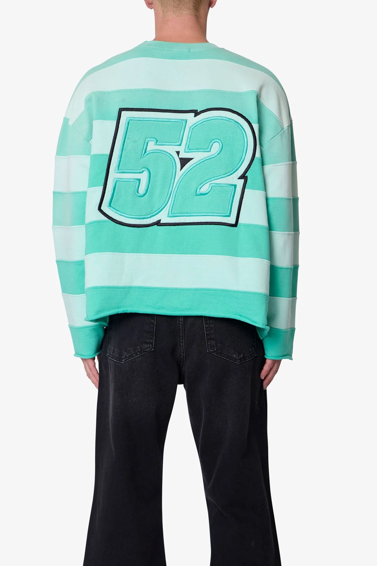 Striped Crewneck Sweater - Green - Image 5