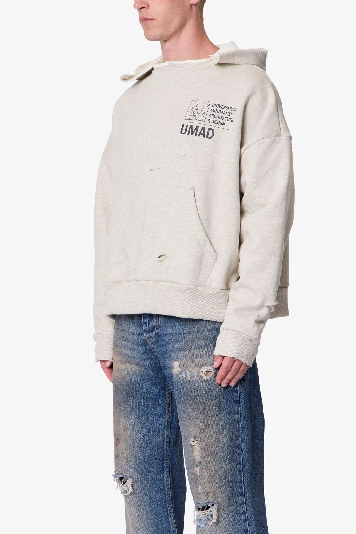UMAD Thermal Hoodie - Heather Grey - Image 3