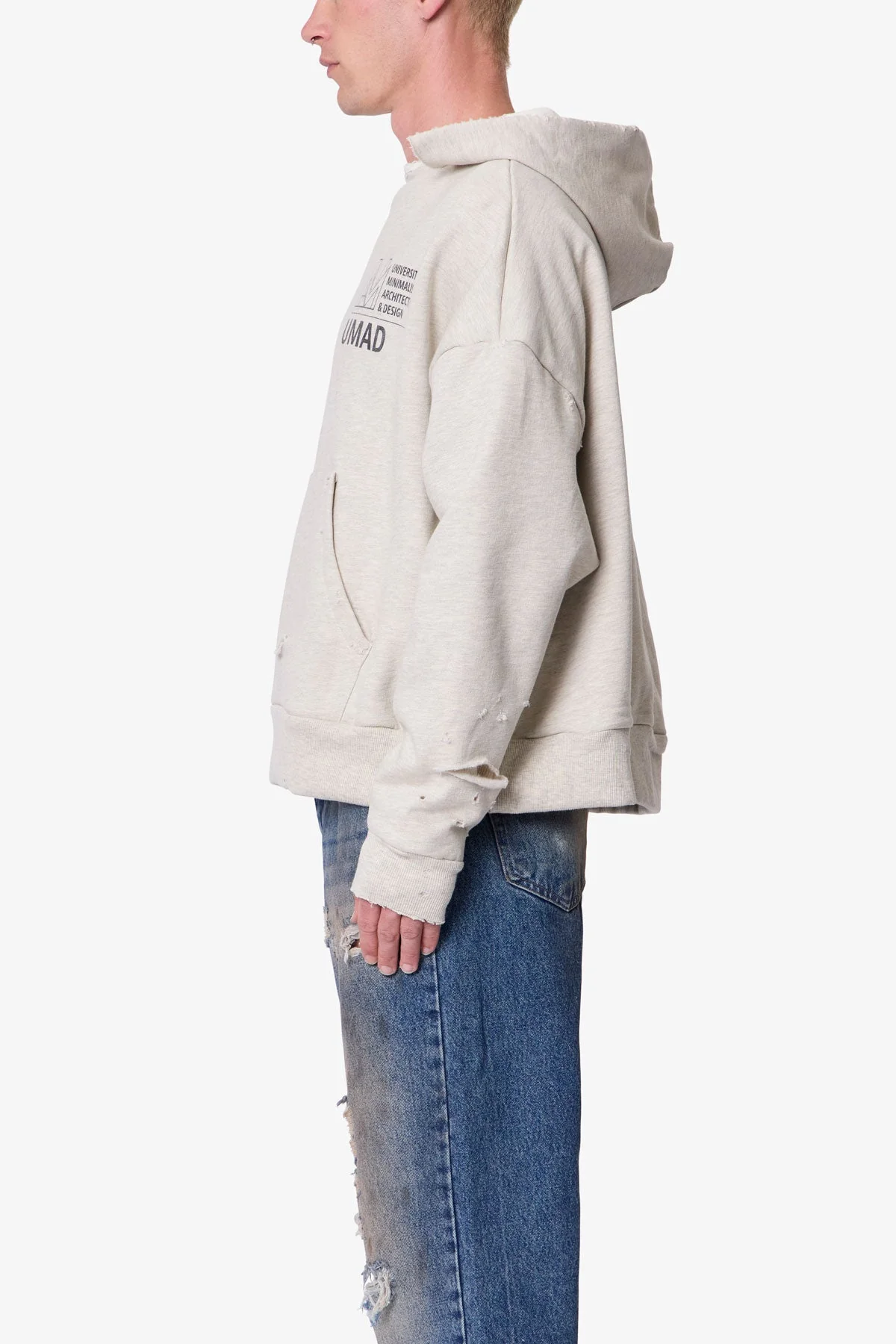 UMAD Thermal Hoodie - Heather Grey - Image 4