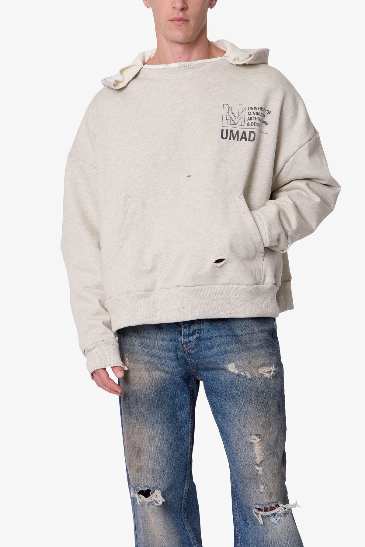 UMAD Thermal Hoodie - Heather Grey - Image 6
