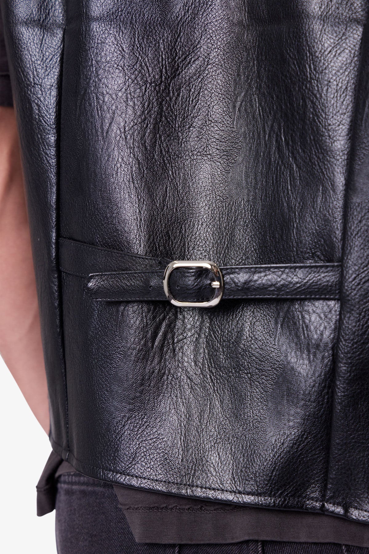 Vintage Biker Vest - Black - Image 7