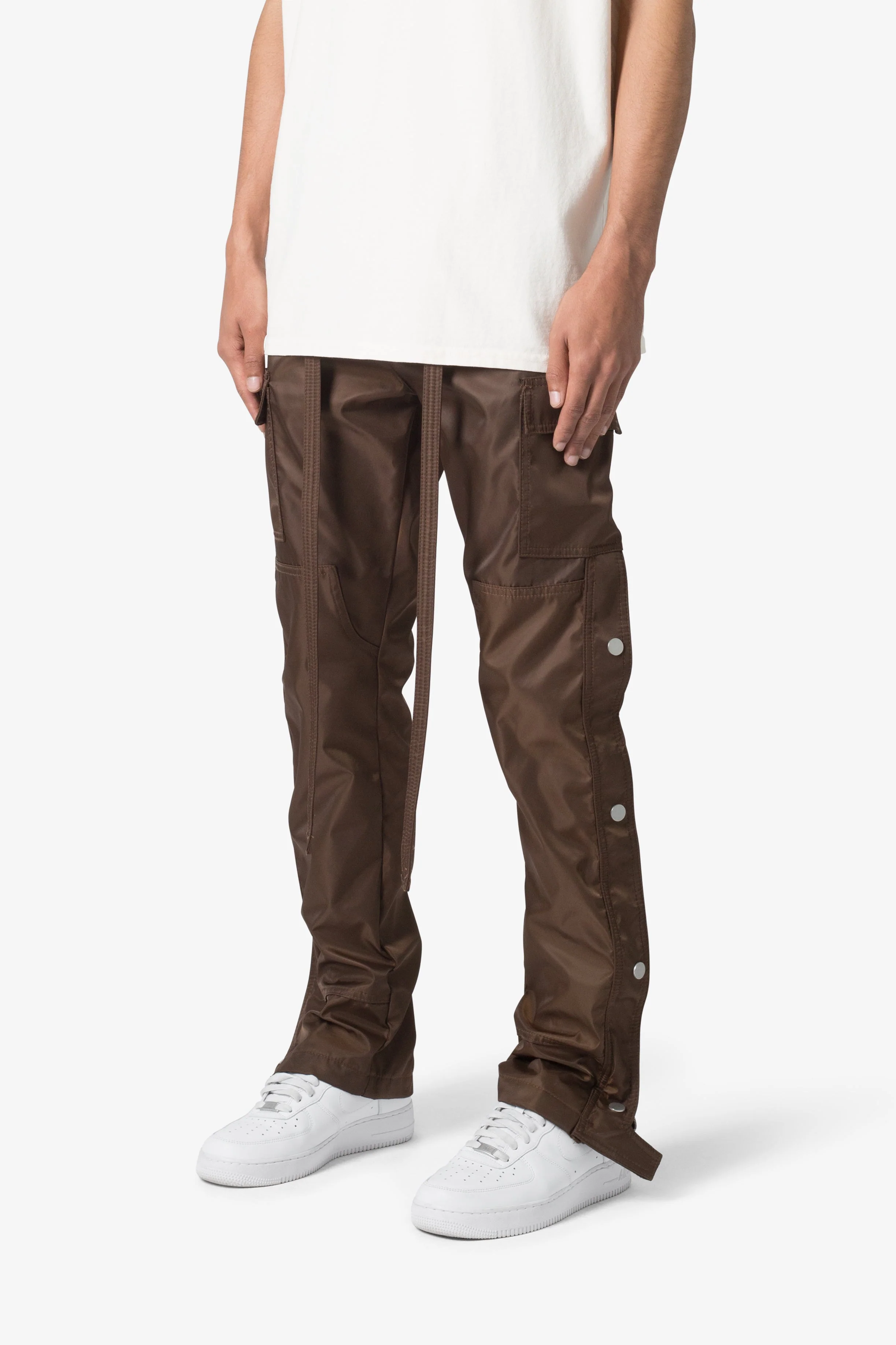 Snap Zipper II Cargo Pants - Brown - Image 3