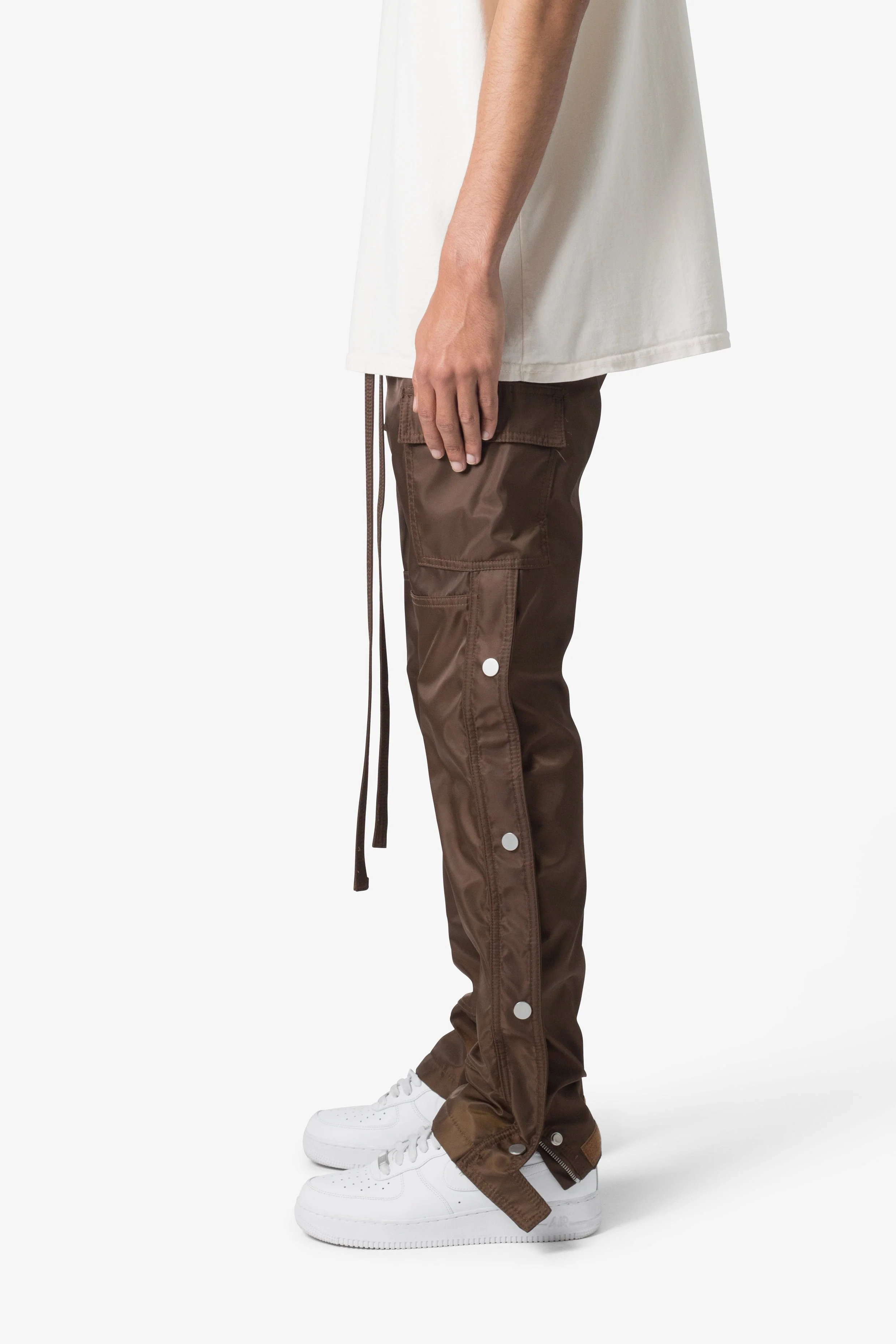 Snap Zipper II Cargo Pants - Brown - Image 4
