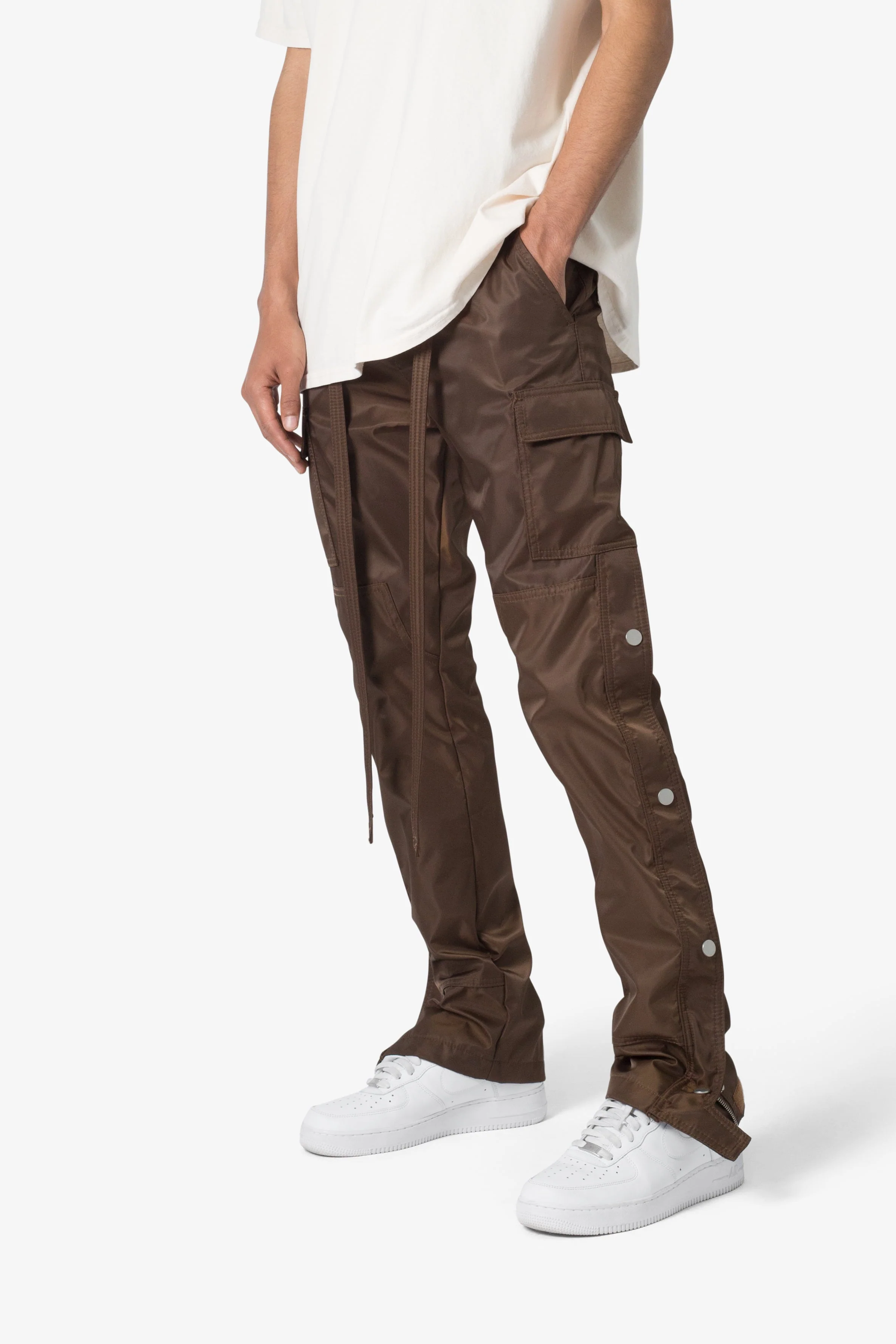 Snap Zipper II Cargo Pants - Brown - Image 6