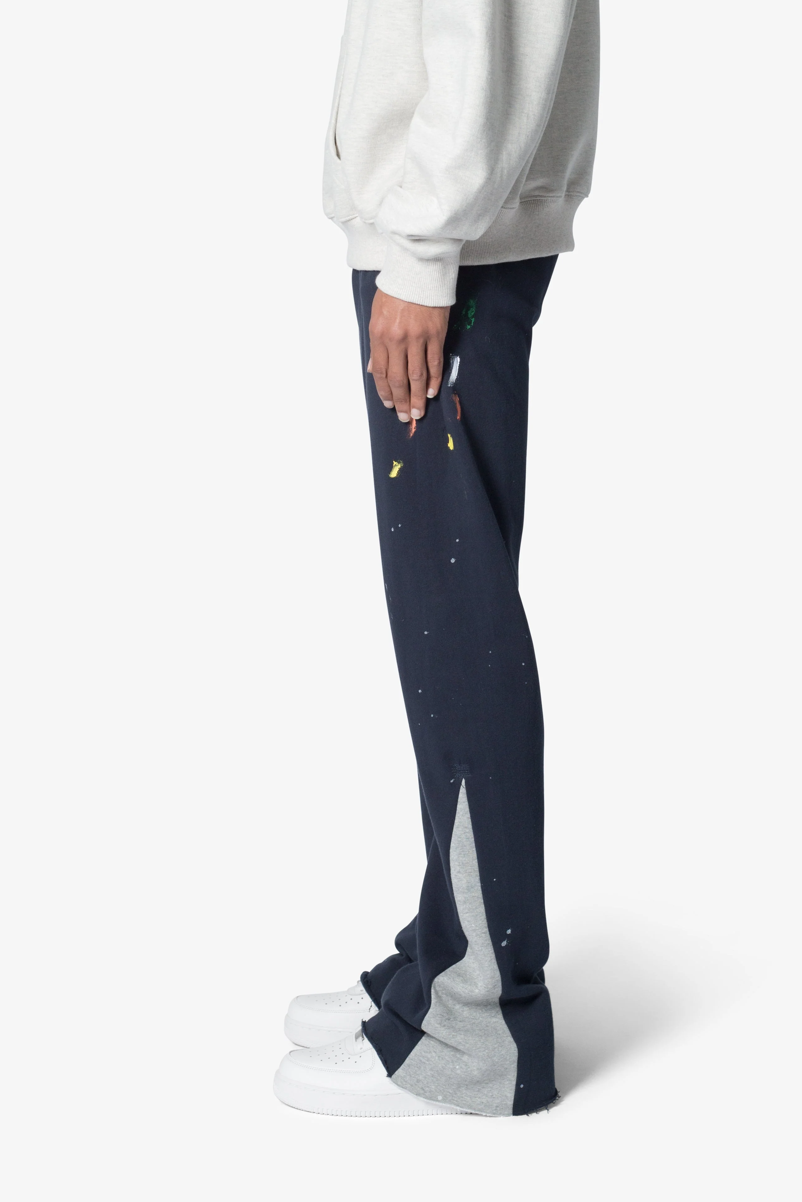Contrast Bootcut Sweatpants - Navy - Image 5