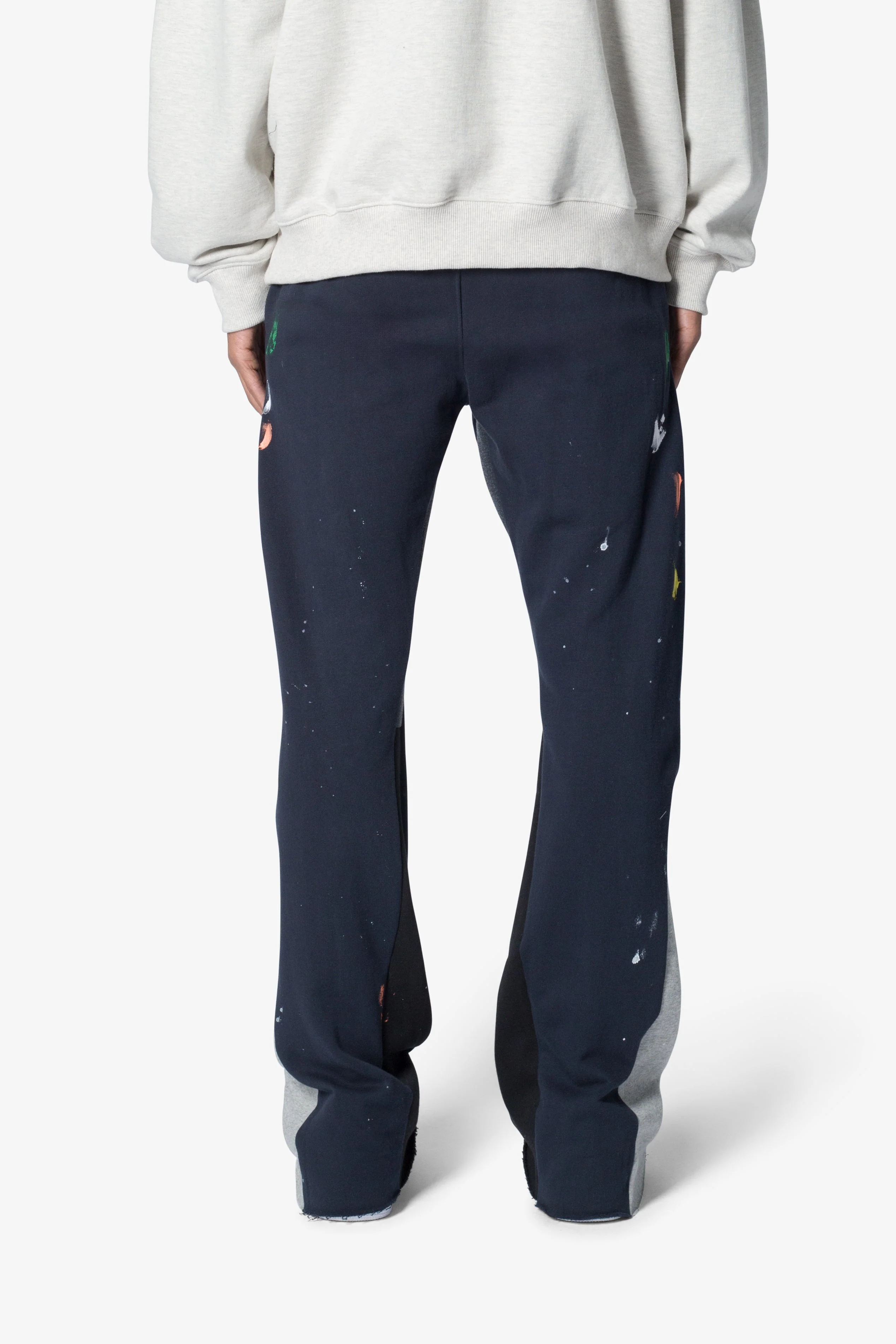 Contrast Bootcut Sweatpants - Navy - Image 6