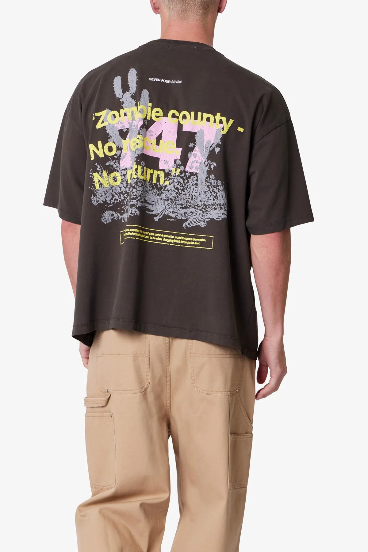 747 Zombie Country Printed Tee - Vintage Black - Image 6