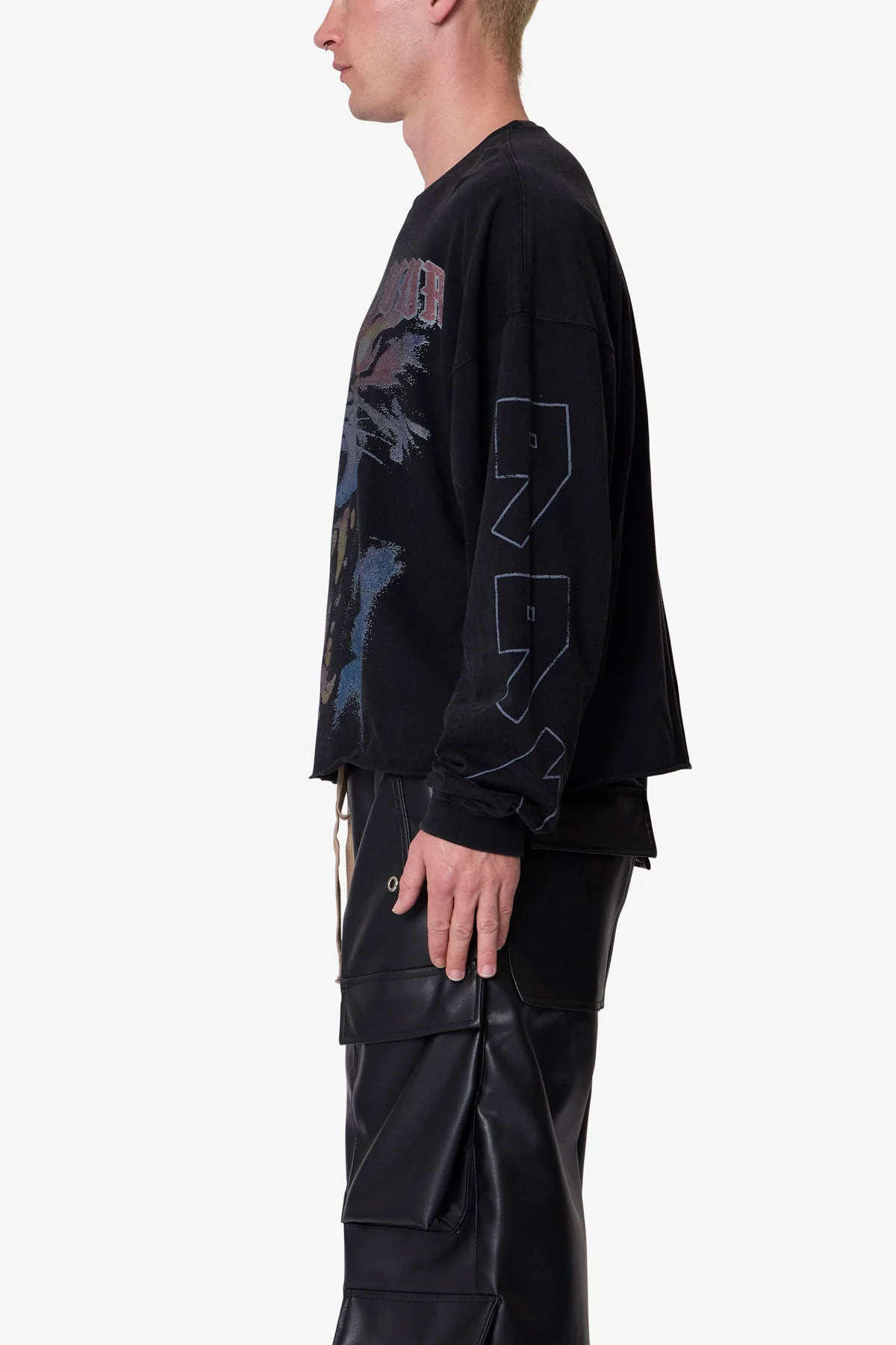 994 Wolf L/S Tee - Black - Image 4