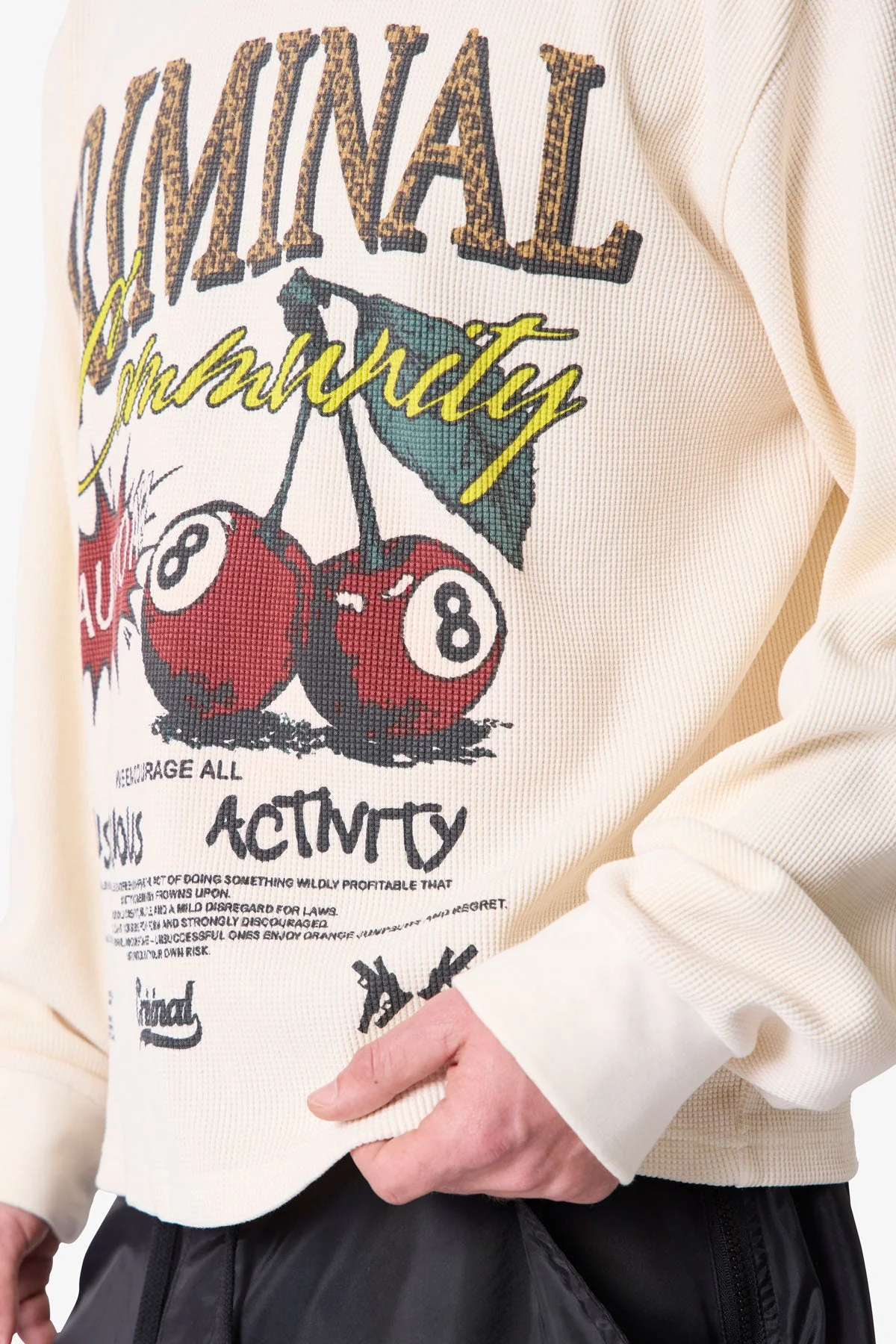 Criminal L/S Thermal Shirt - White - Image 7